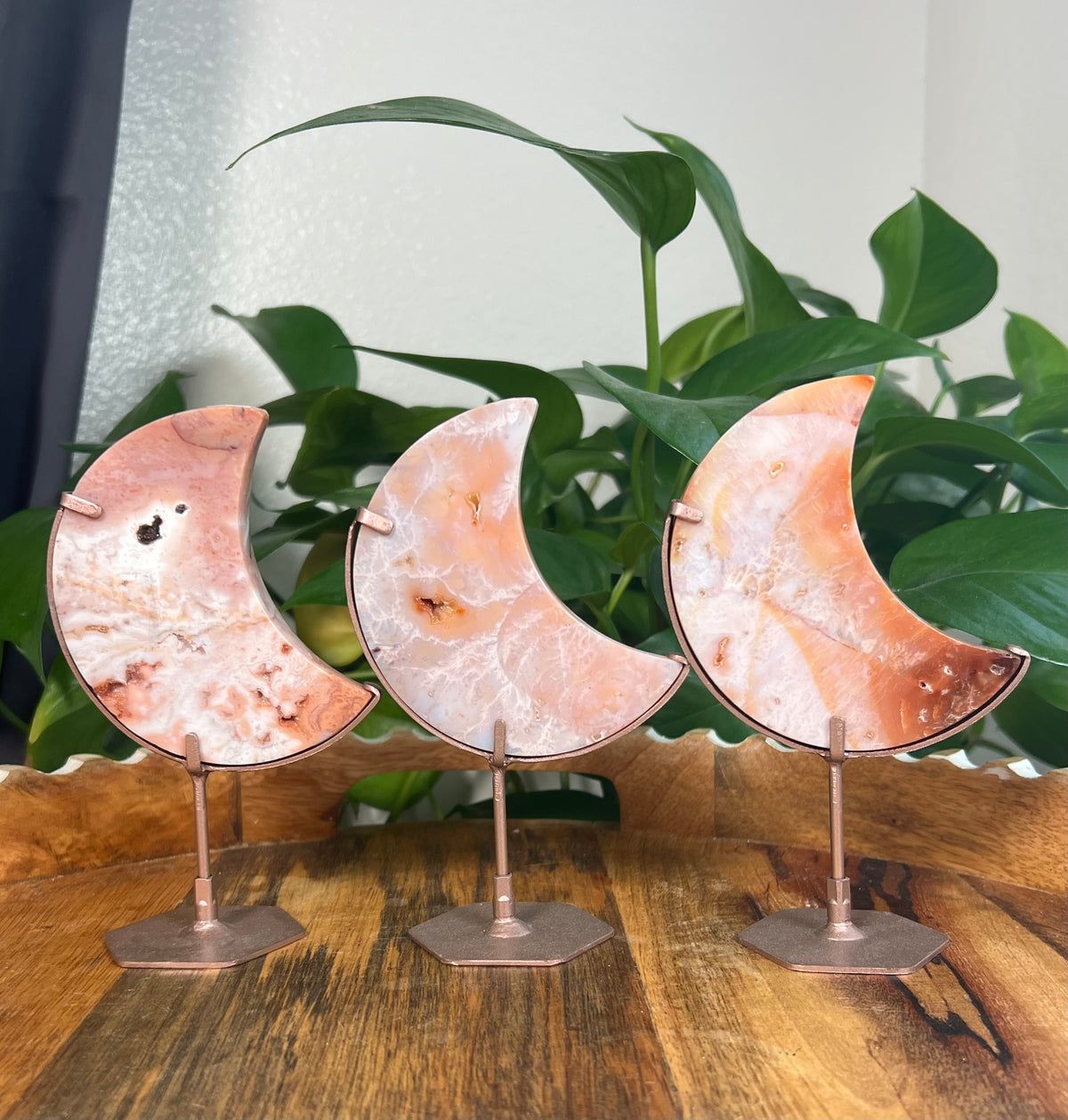 Pink Carnelian Moons