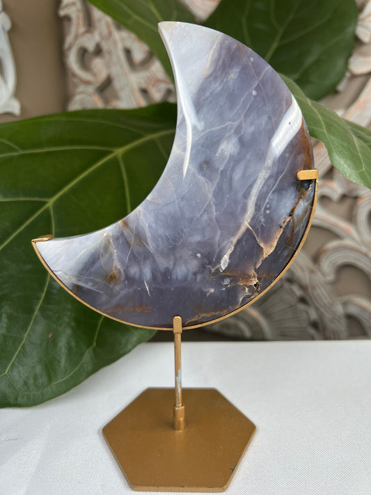 Purple Chalcedony Moon