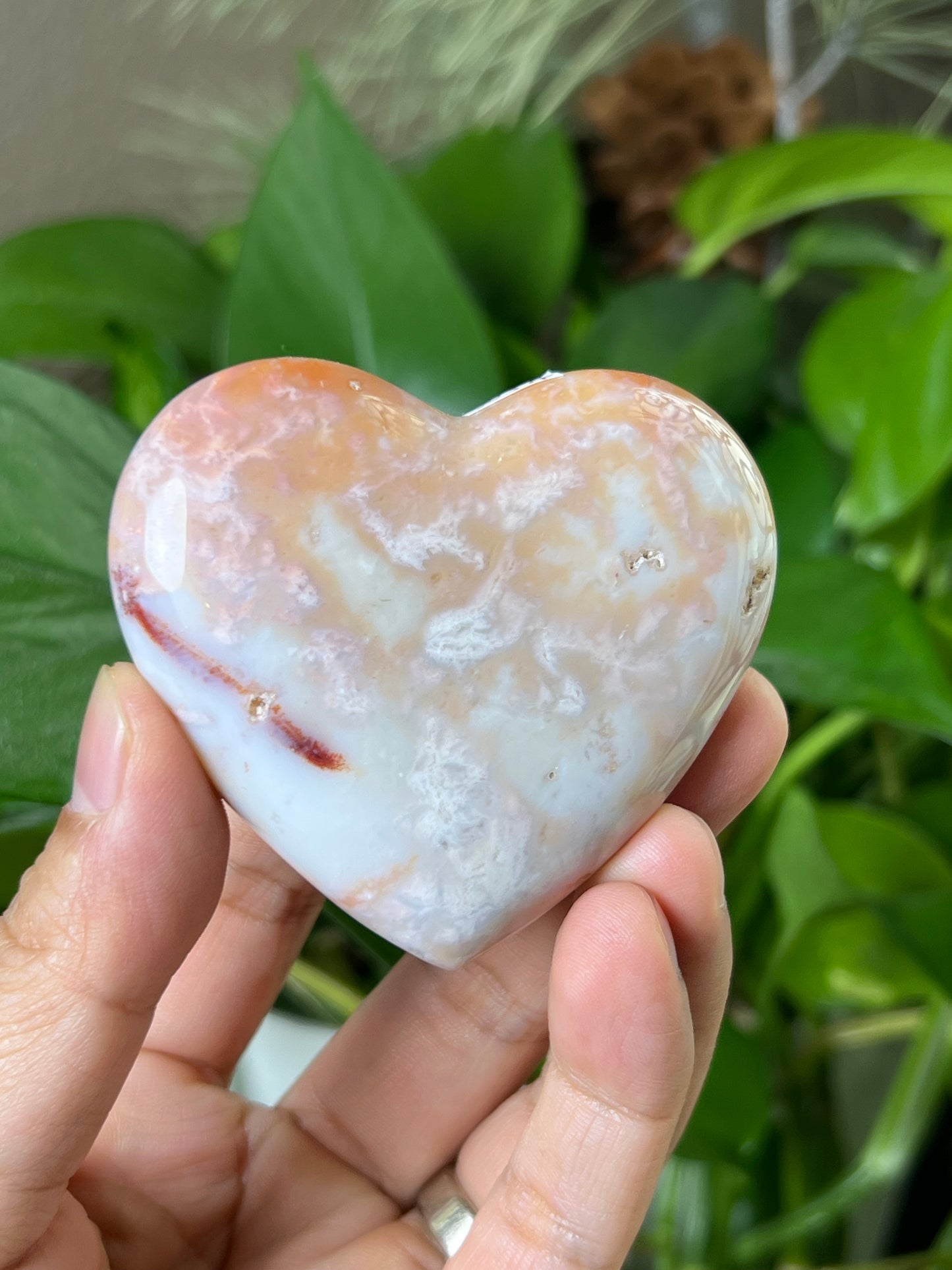 Pink Carnelian Heart