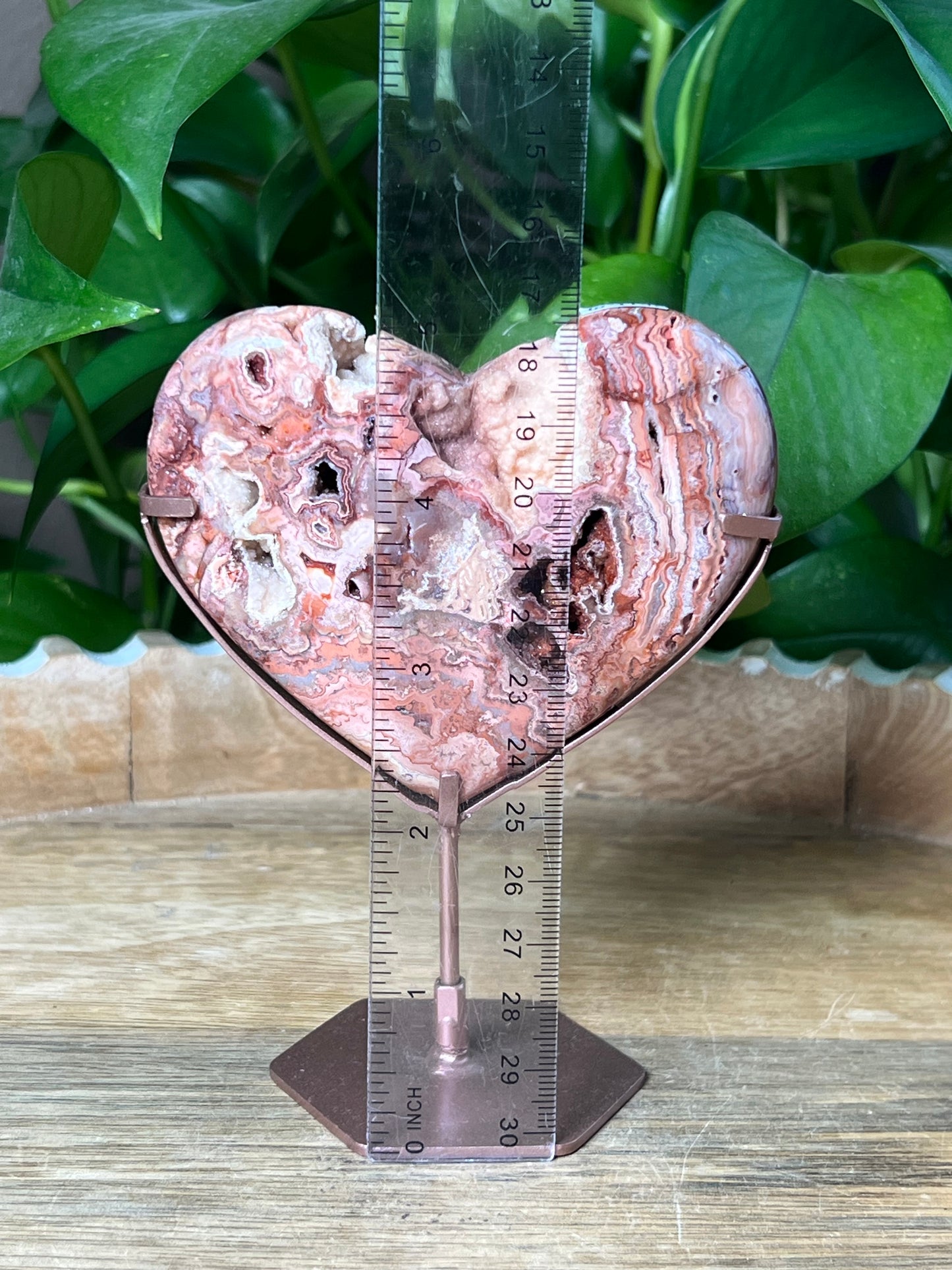 Crazy Lace Agate Heart