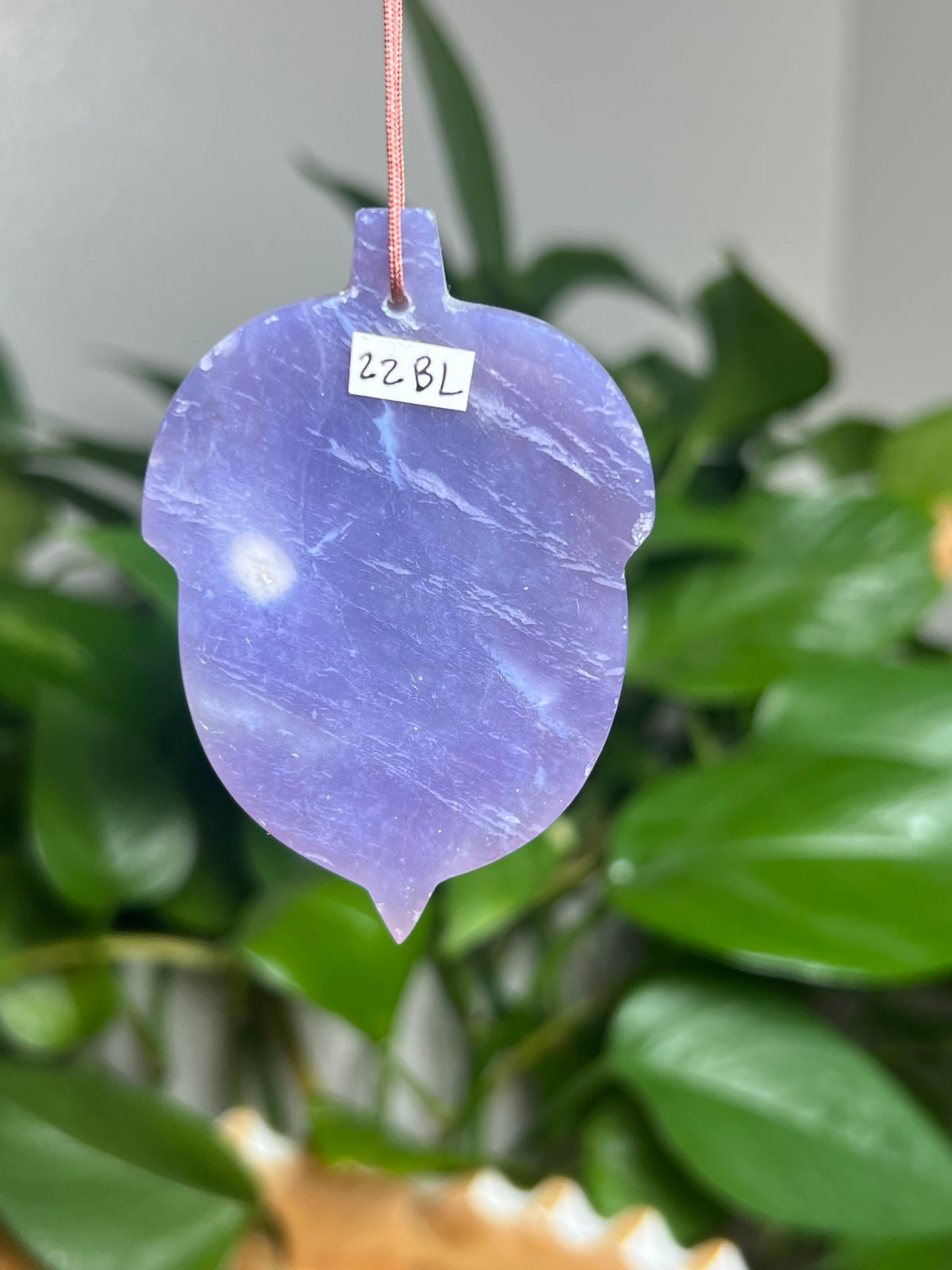 Purple Chalcedony Ornament Acorn: BL