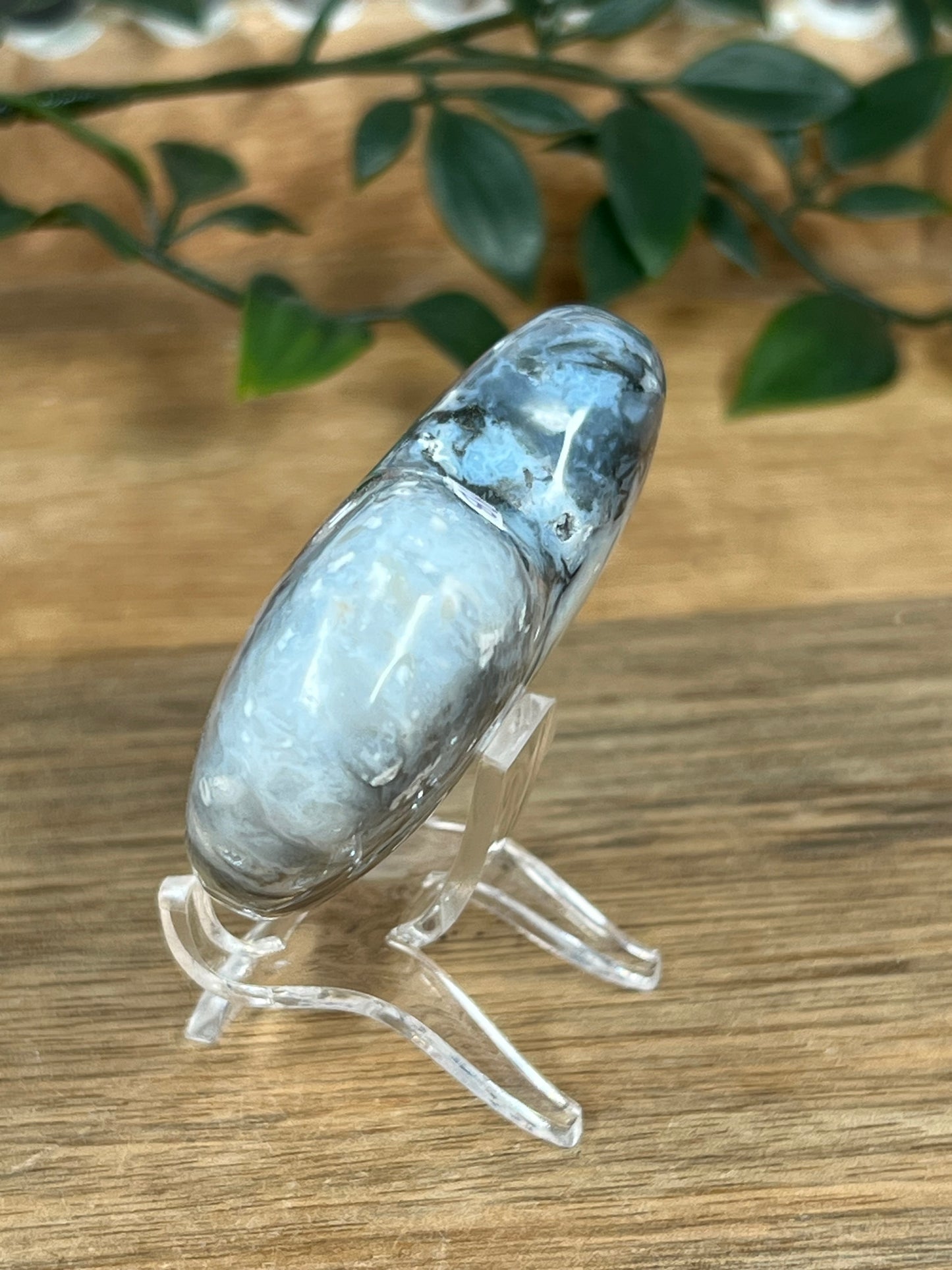 Rainbow Plume Agate Heart