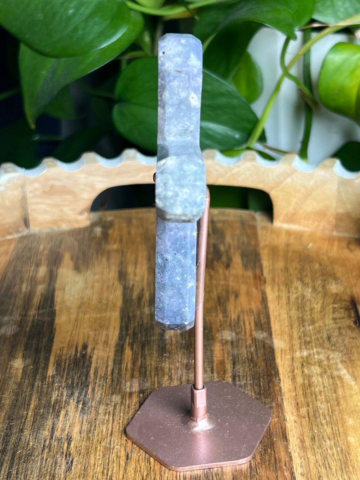 Grape Agate Cross