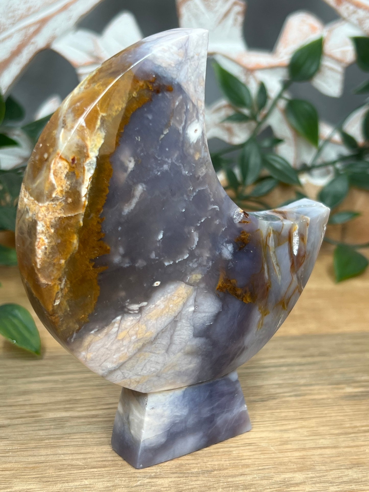 Purple Chalcedony Moon