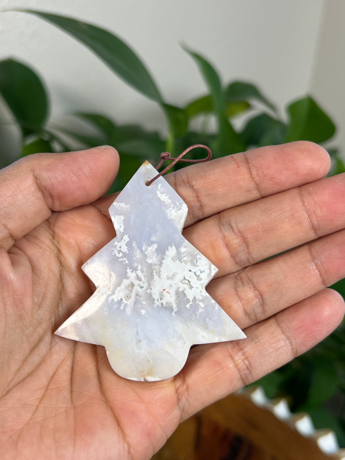 Winter Plume Agate Tree Ornaments