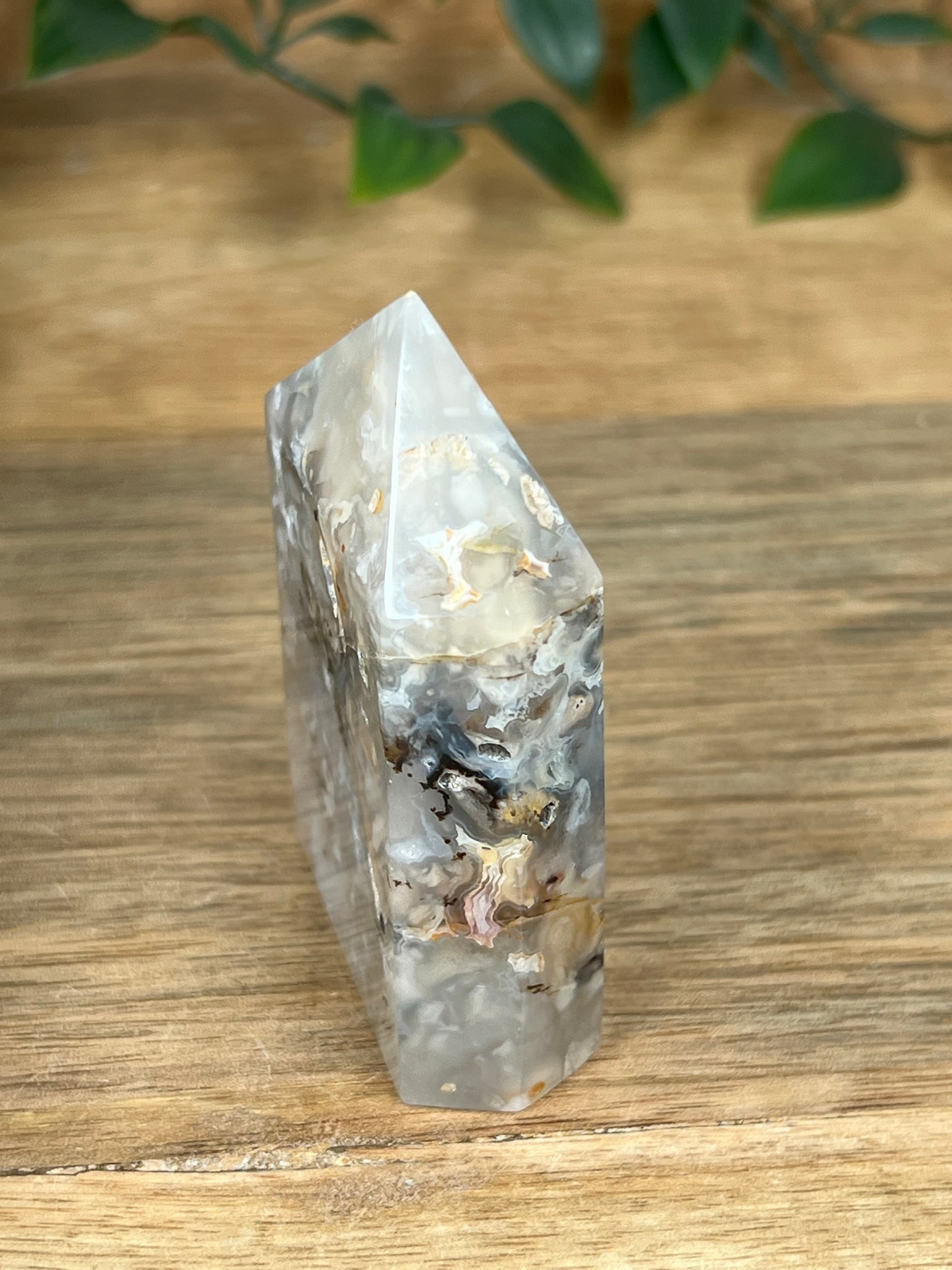 Dendritic Tiger Agate Tower