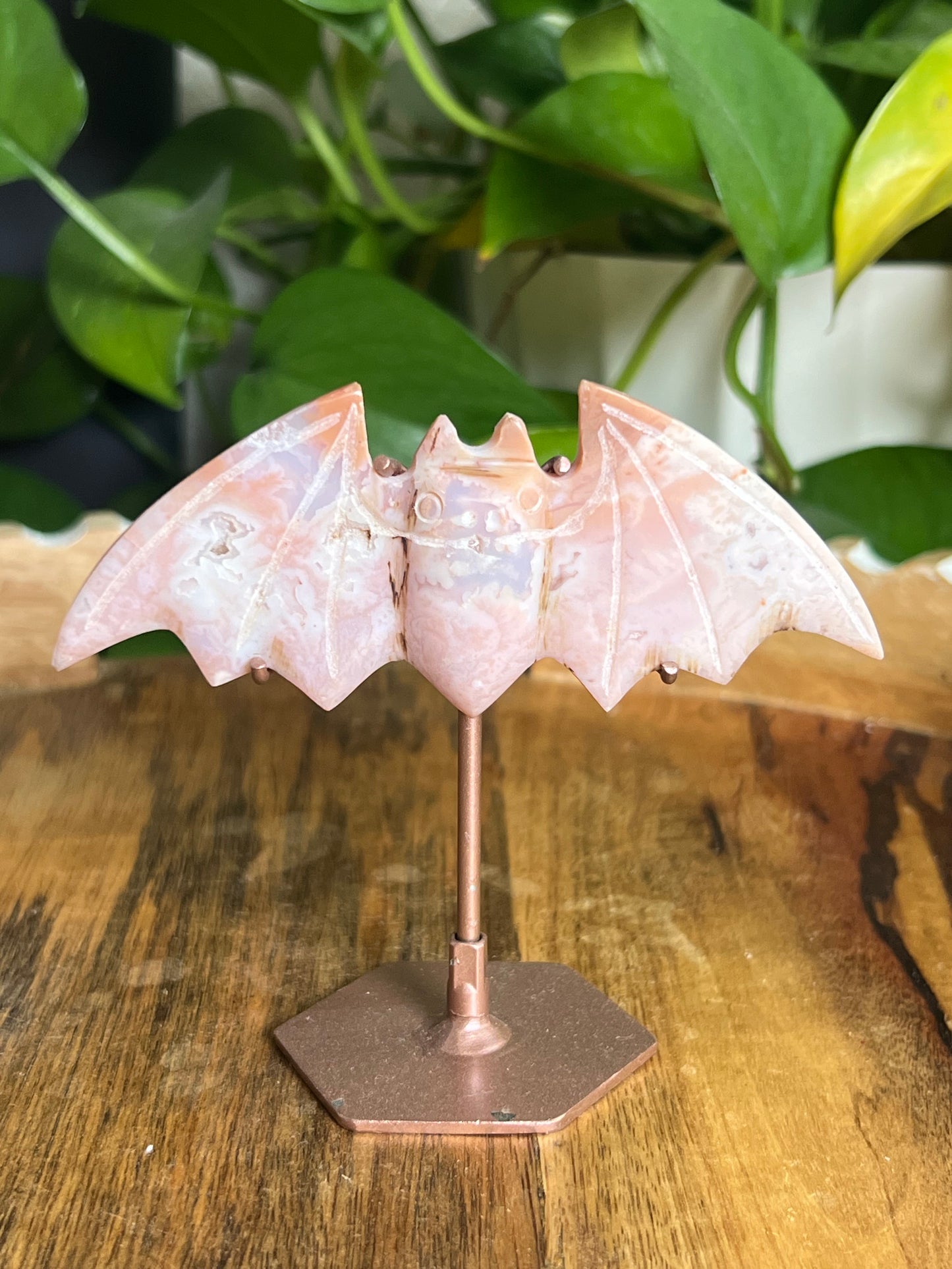 Pink Carnelian Bat