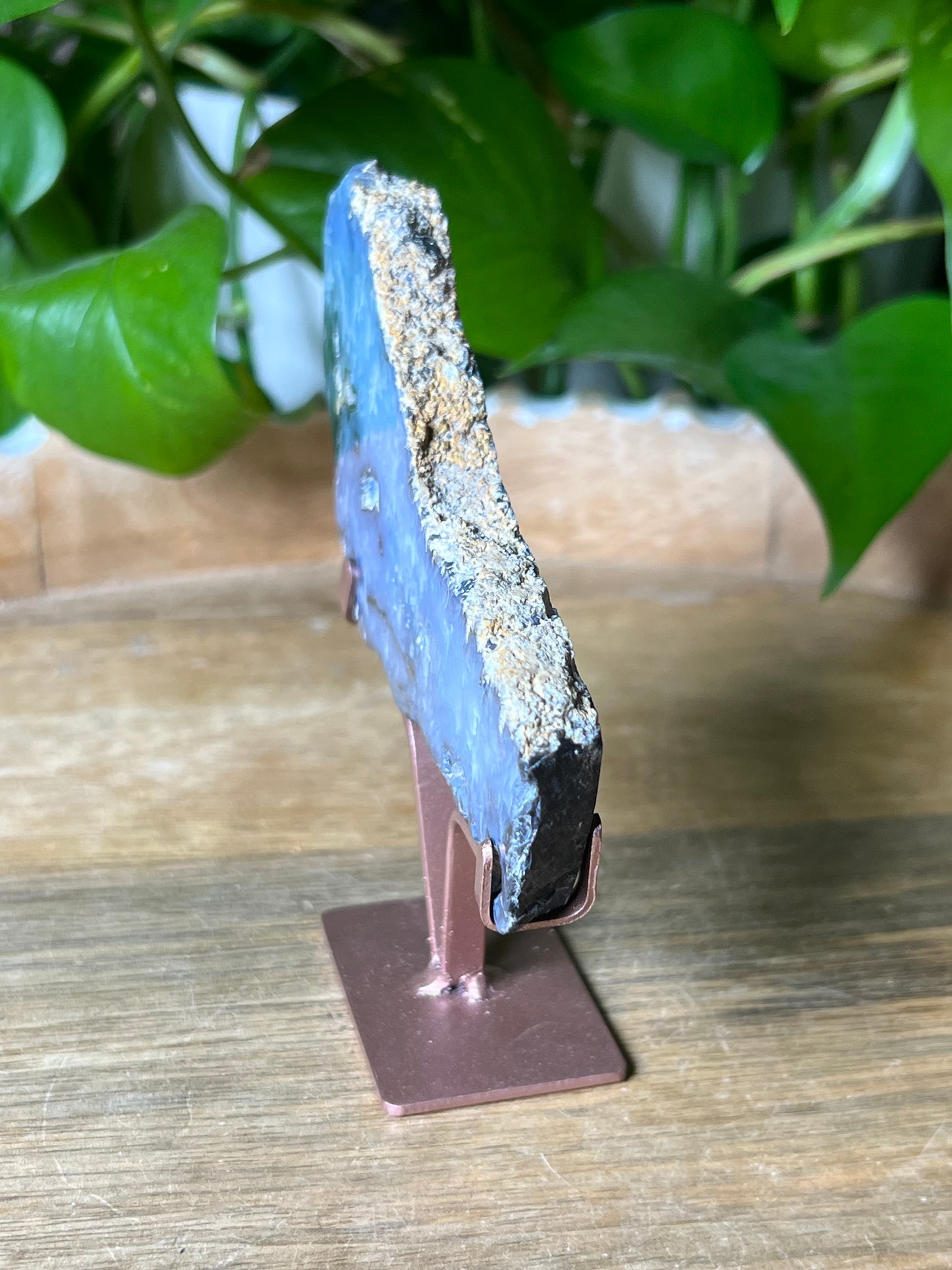 Blue Plume Agate Slab