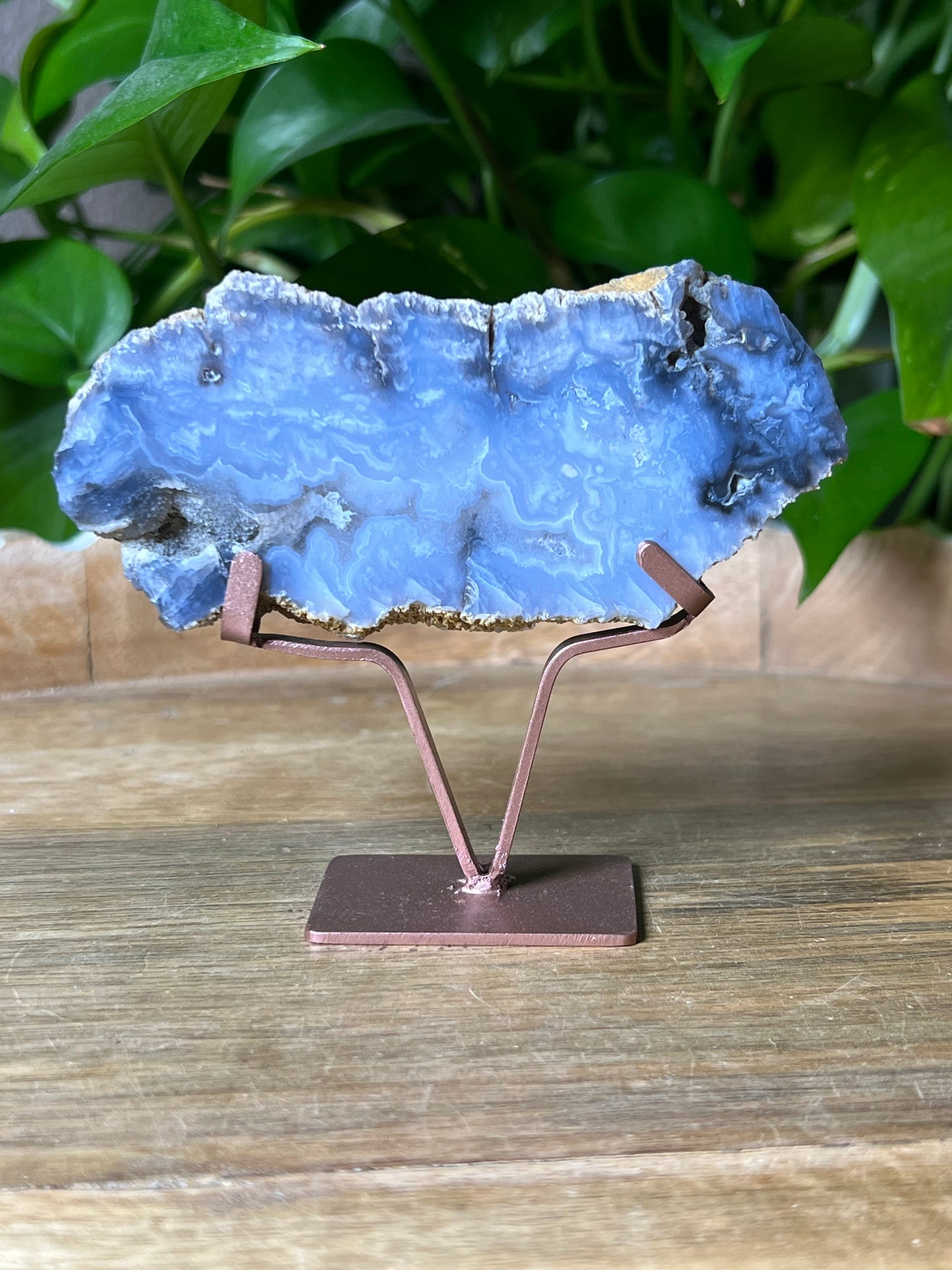 Blue Plume Agate Slab