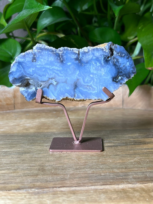 Blue Plume Agate Slab