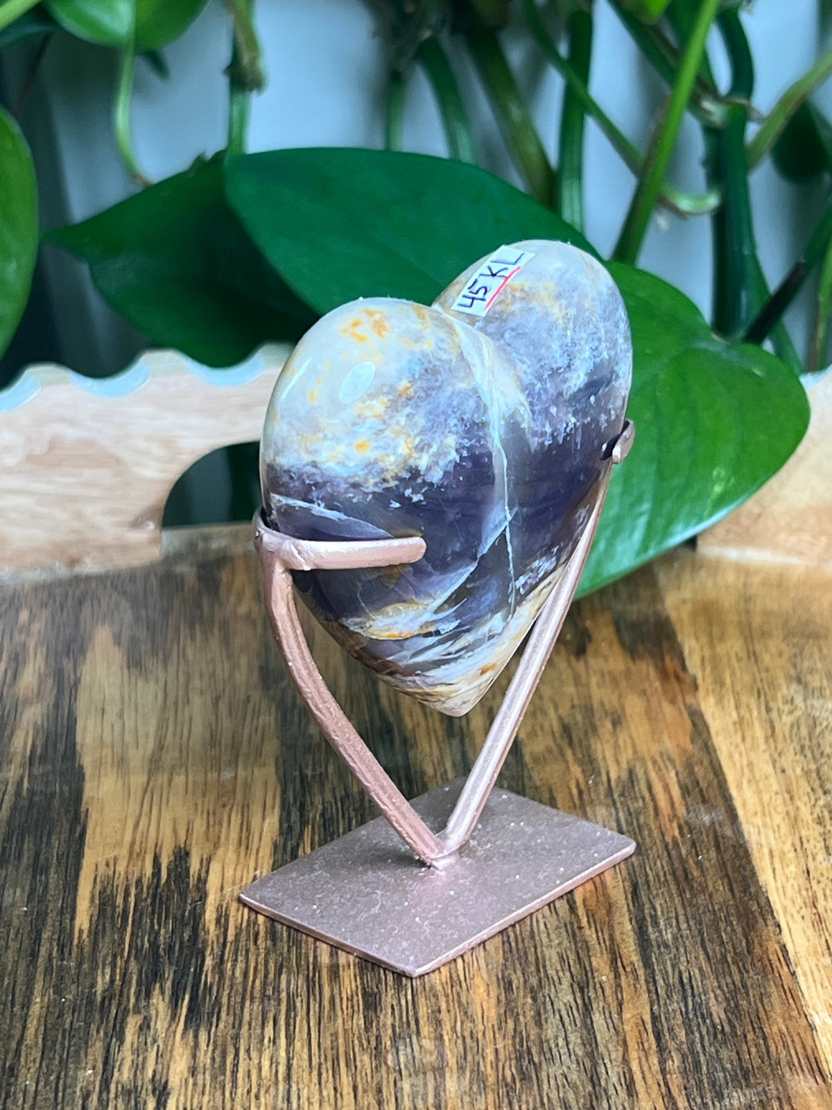 Purple Chalcedony Heart: KL