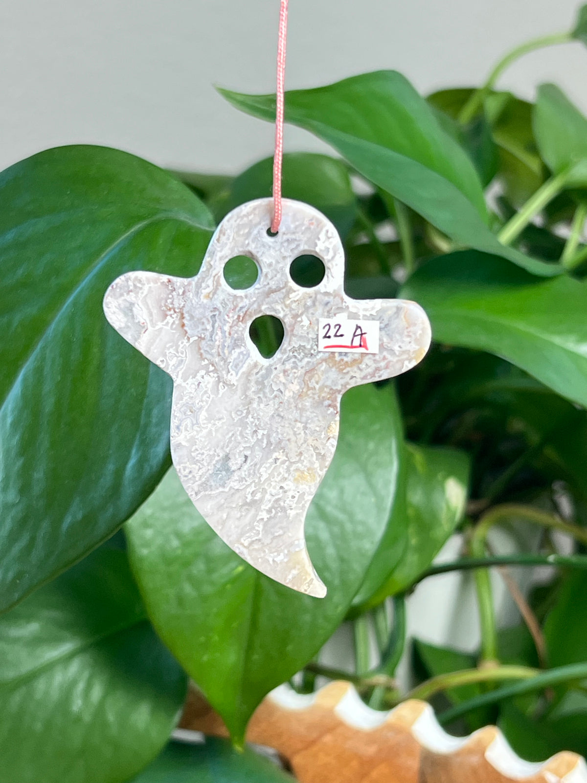 Sumatra Plume Agate Ghosts Ornaments