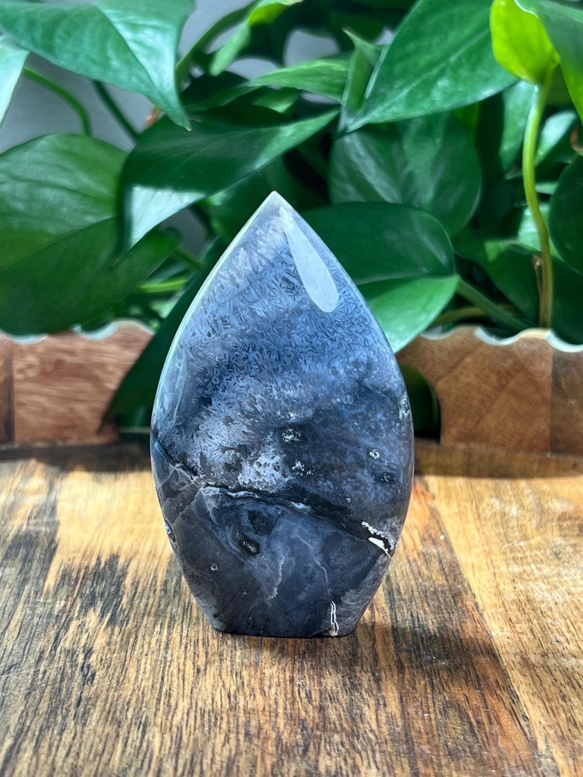 Blue Plume Agate Flame: NC