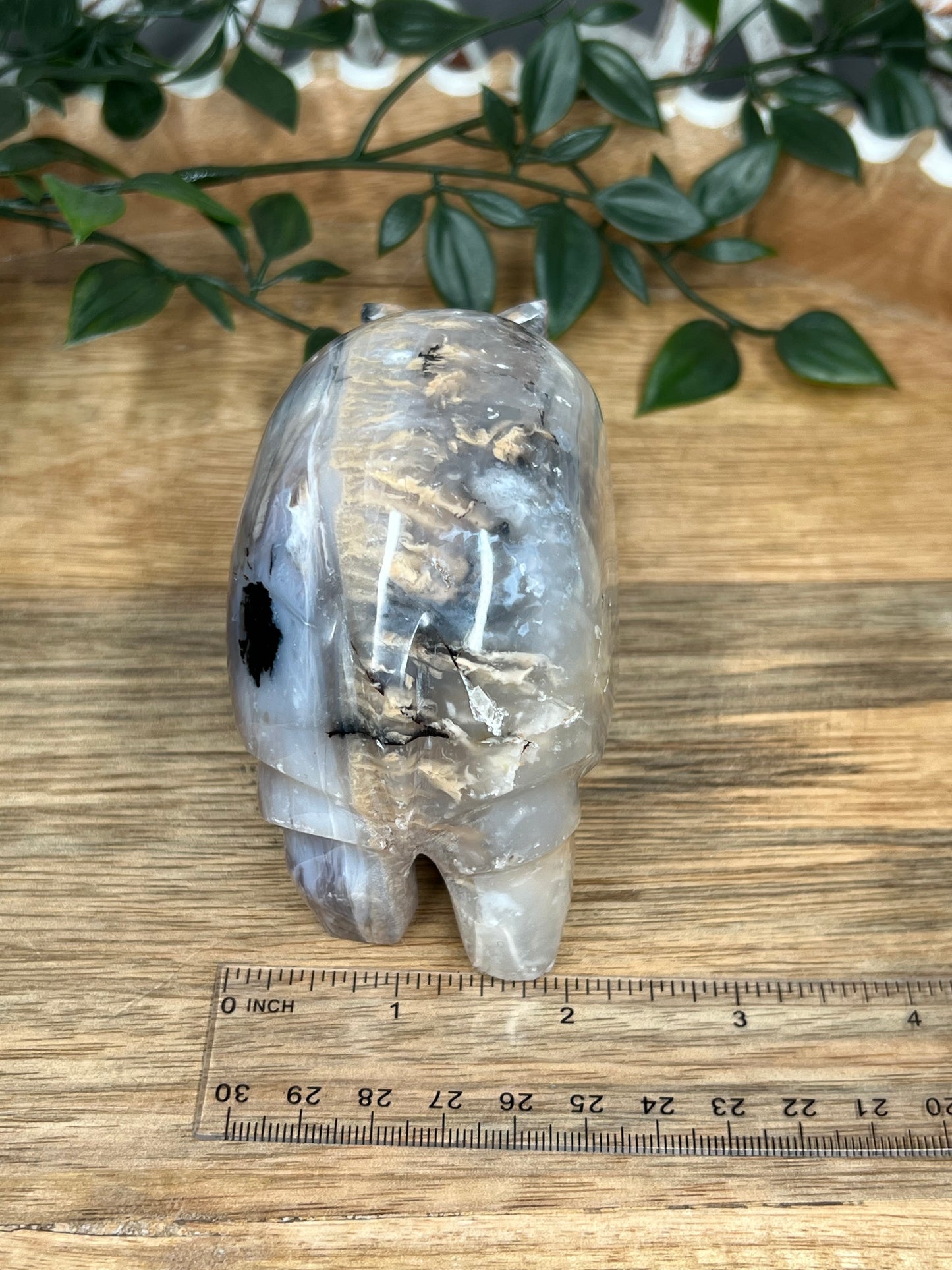 Dendritic Tiger Agate Hippo