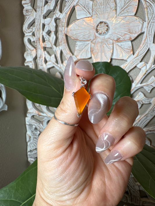 Carnelian Shield Necklace