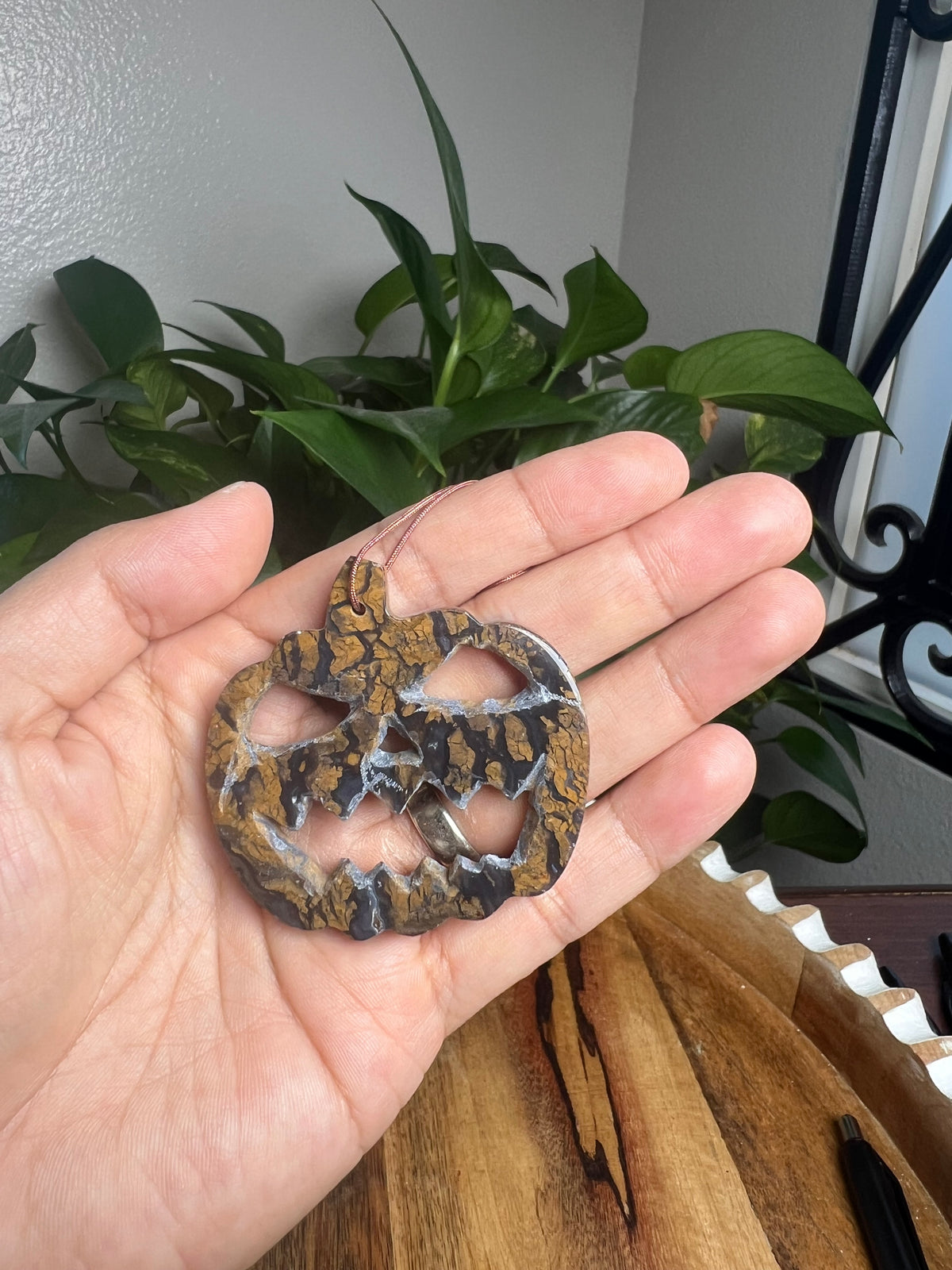 Brecciated Jasper Ornament Pumpkin: PD