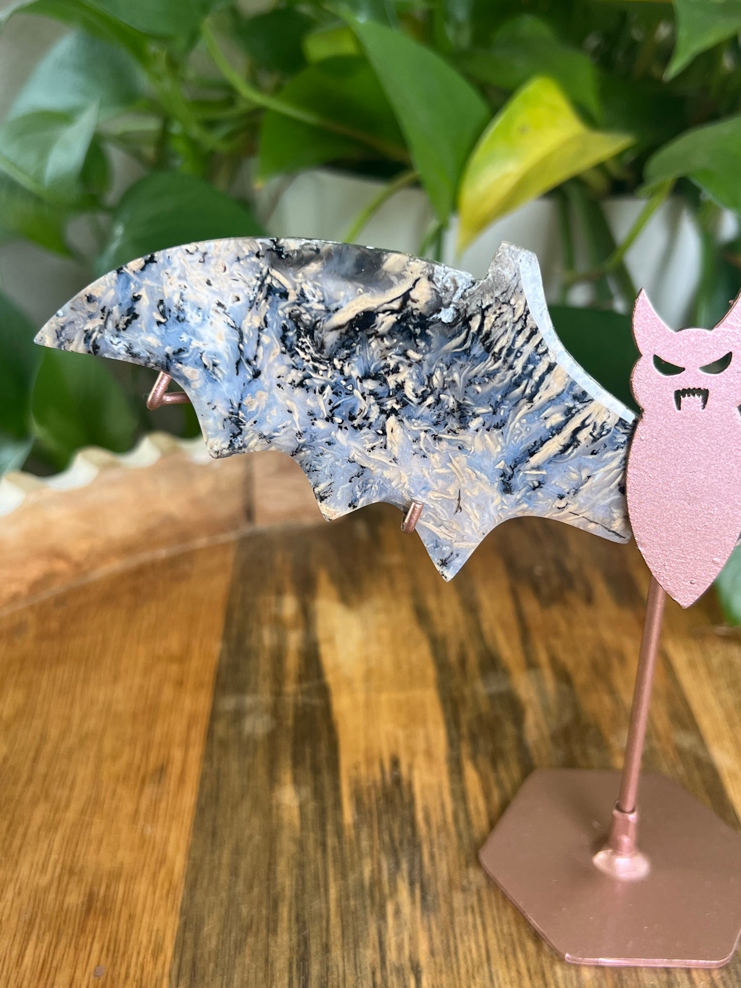 Dendritic Tiger Agate Bat QS