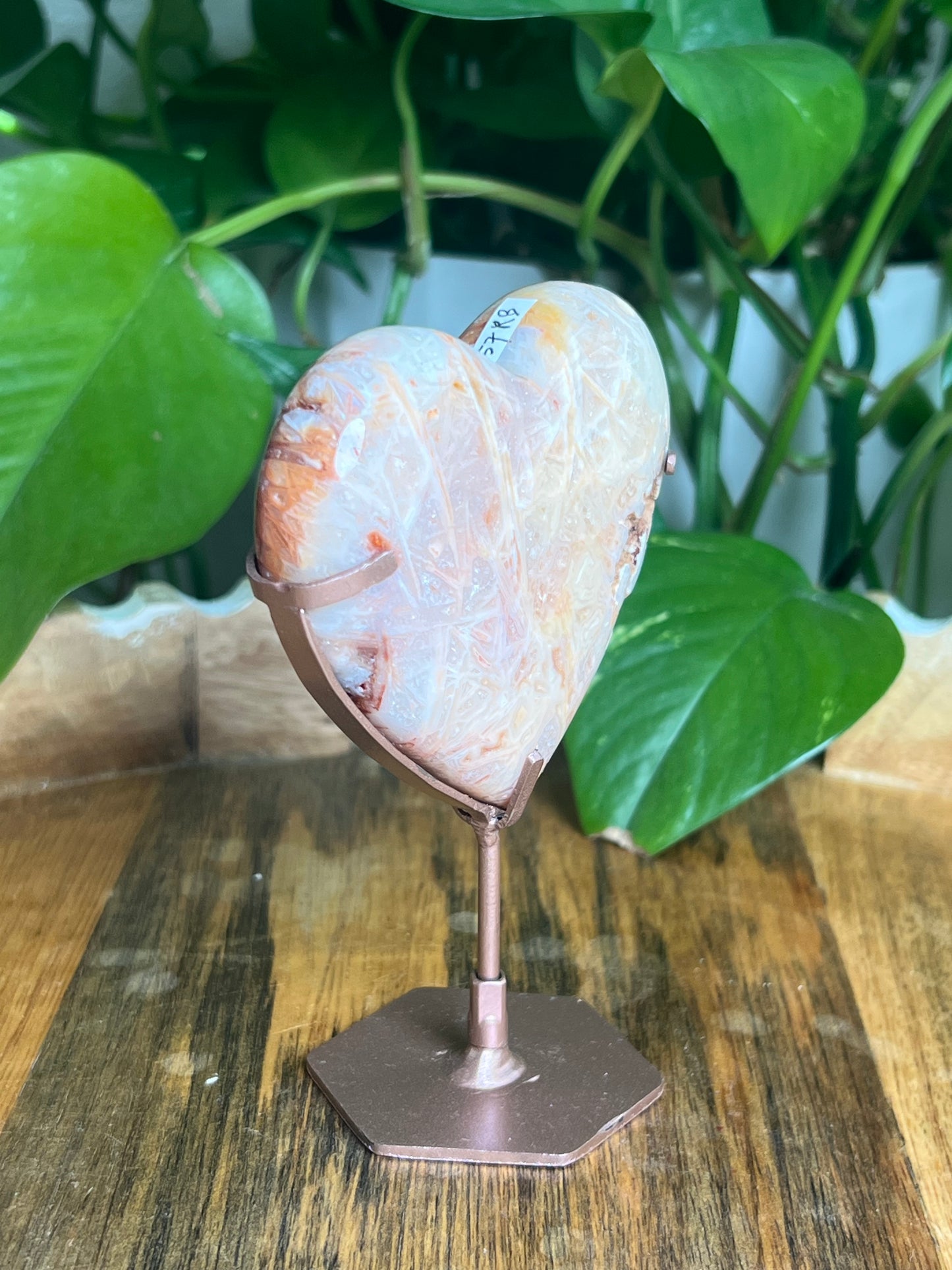 Tube Agate Heart: RB