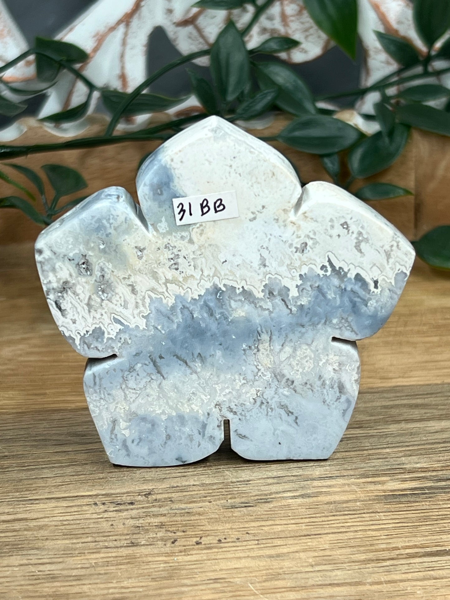 Blue Plume Agate Flower