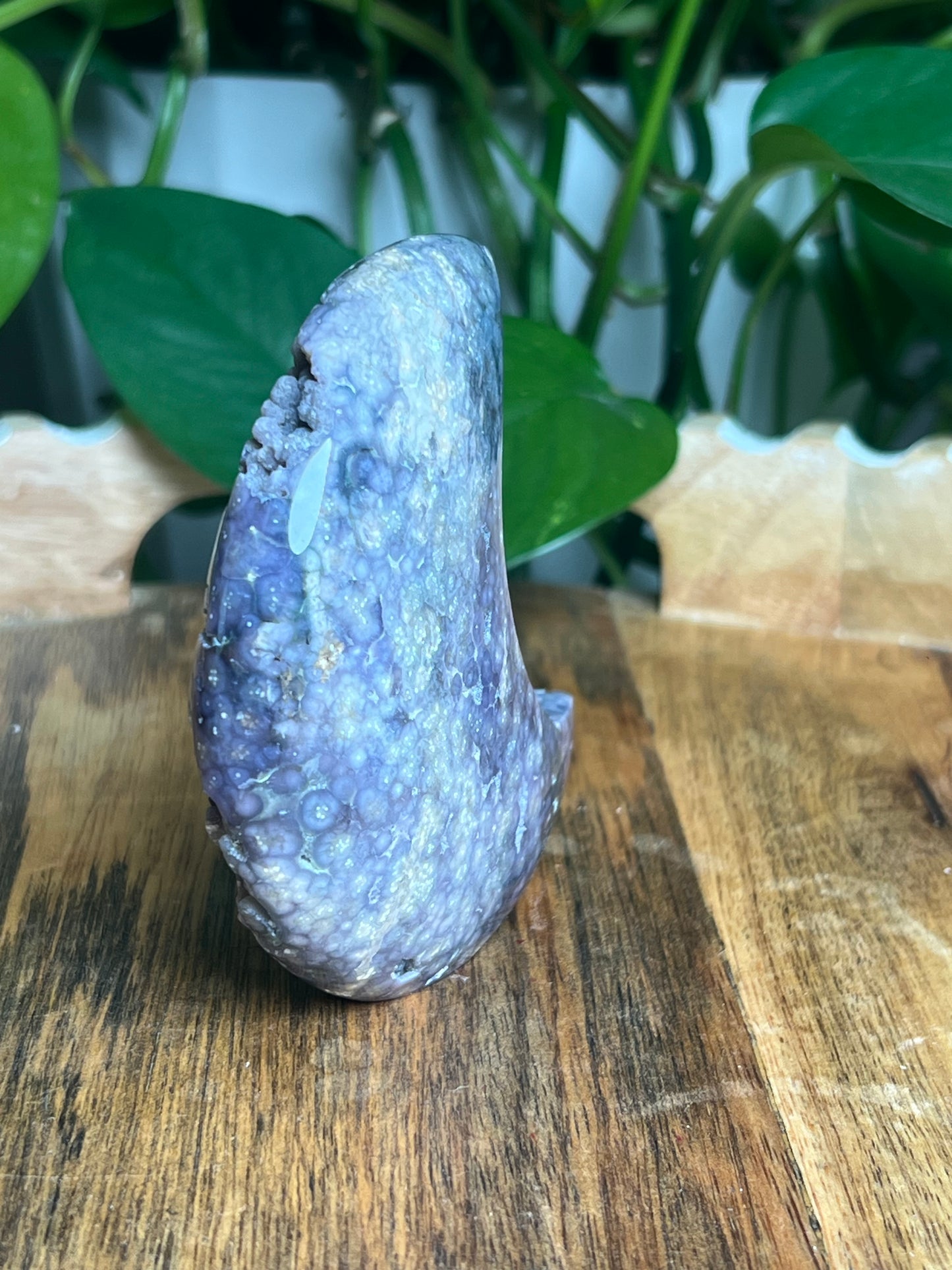 Grape Agate Self-Standing Moon: GB