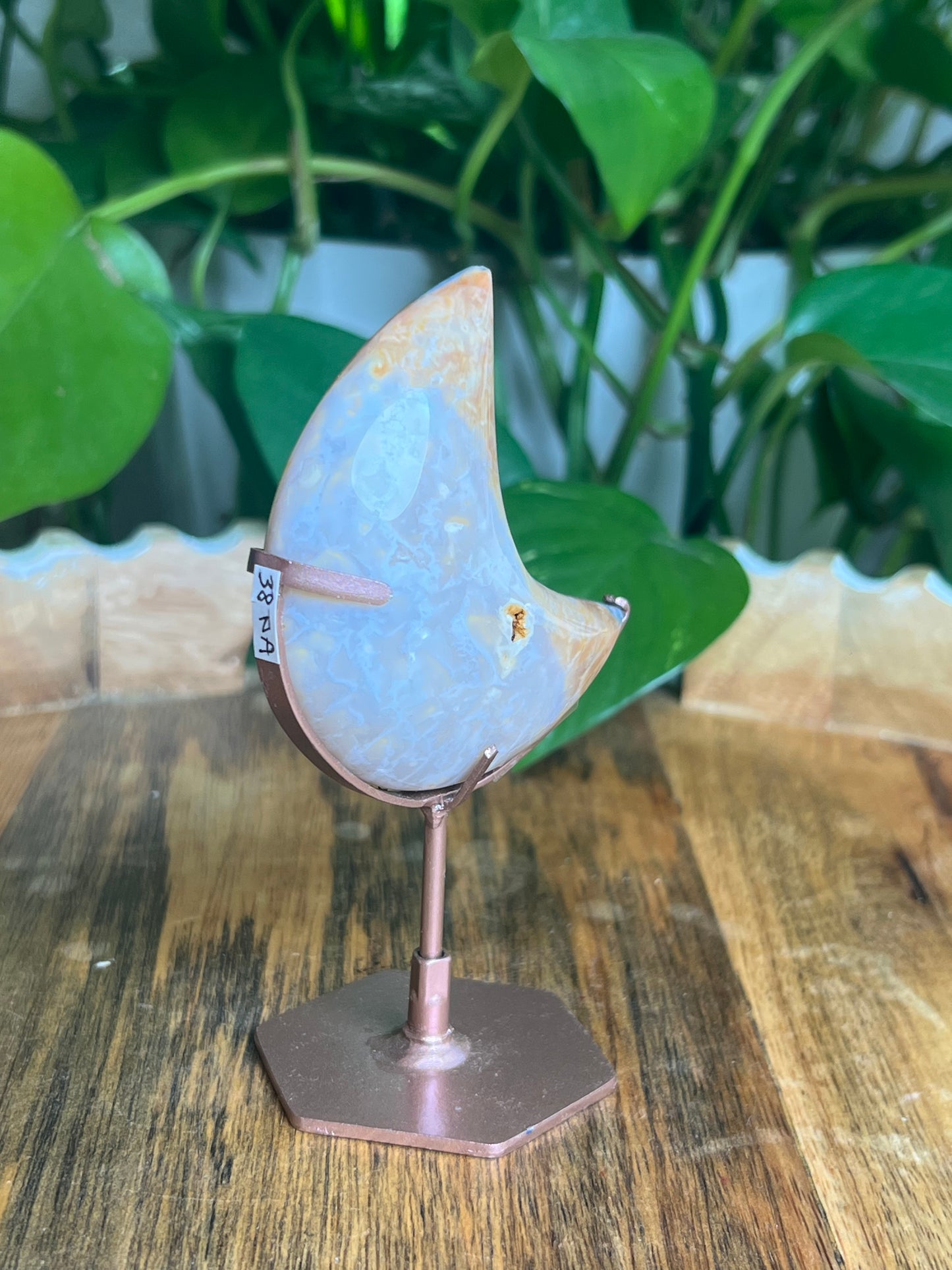 Rainbow Plume Agate Moon: NA