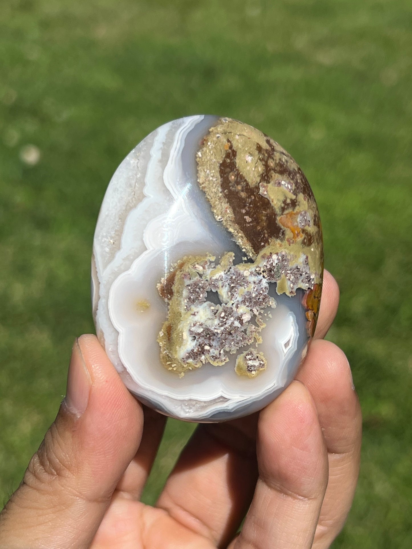 Scenic Moss Agate Palmstone BL