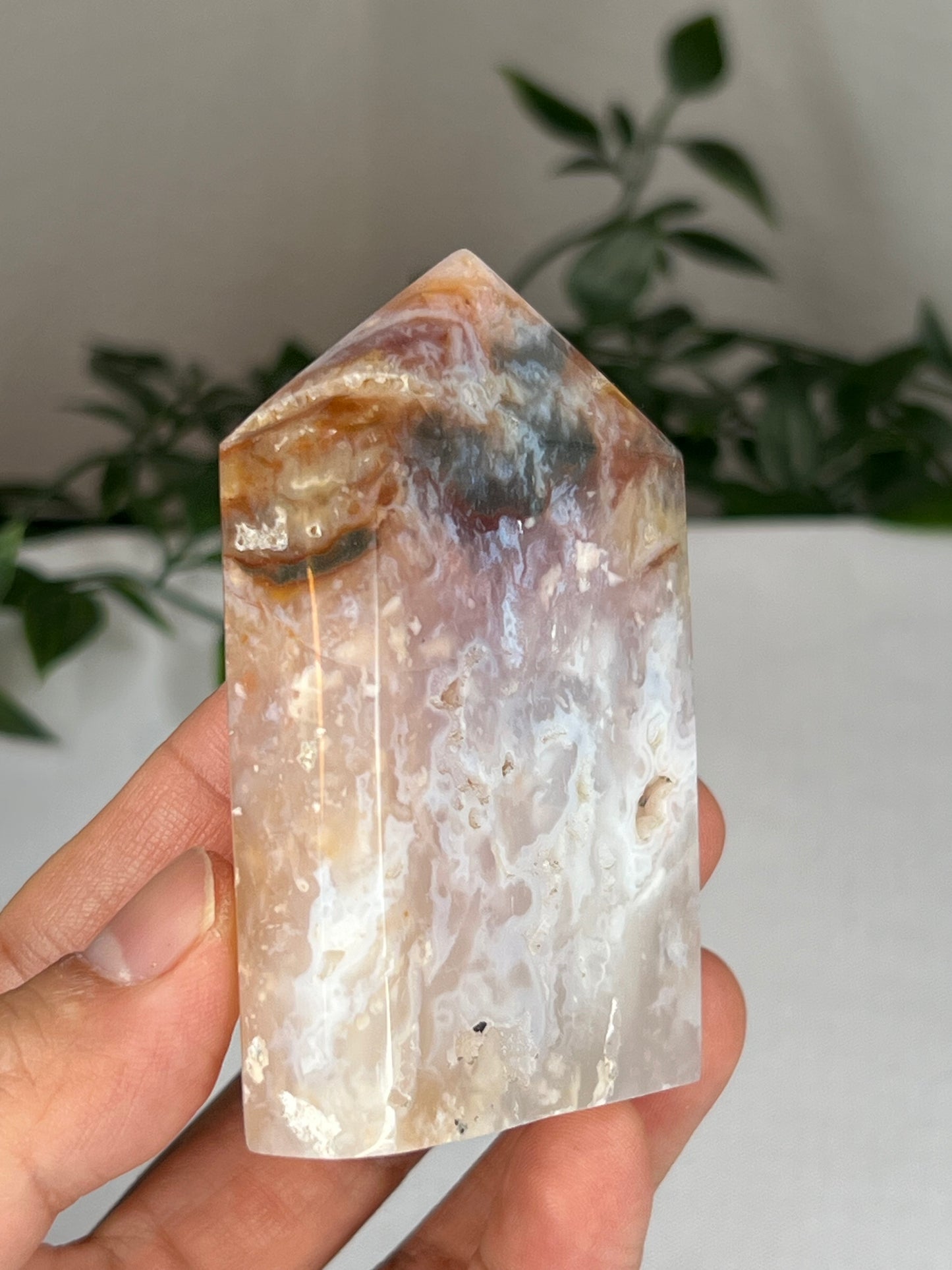 Rainbow Plume Agate Cupcake