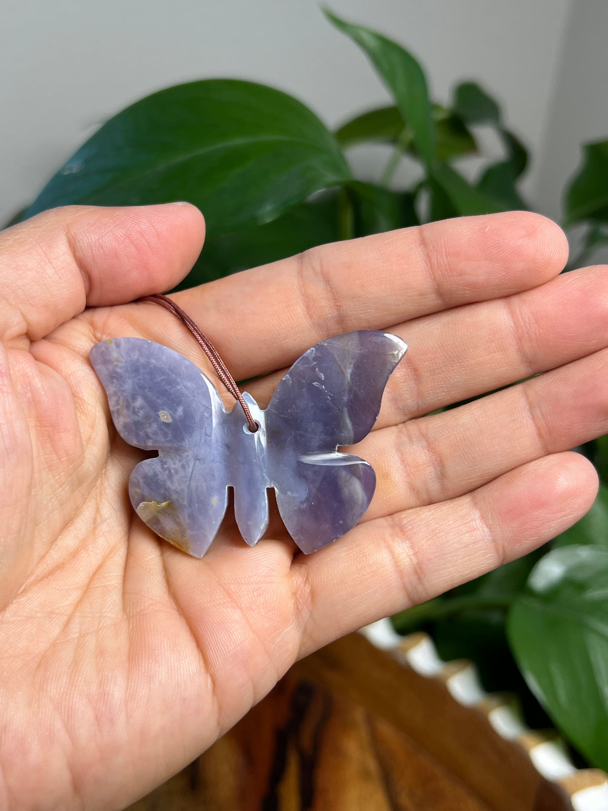 Purple Chalcedony Ornament Butterfly: S