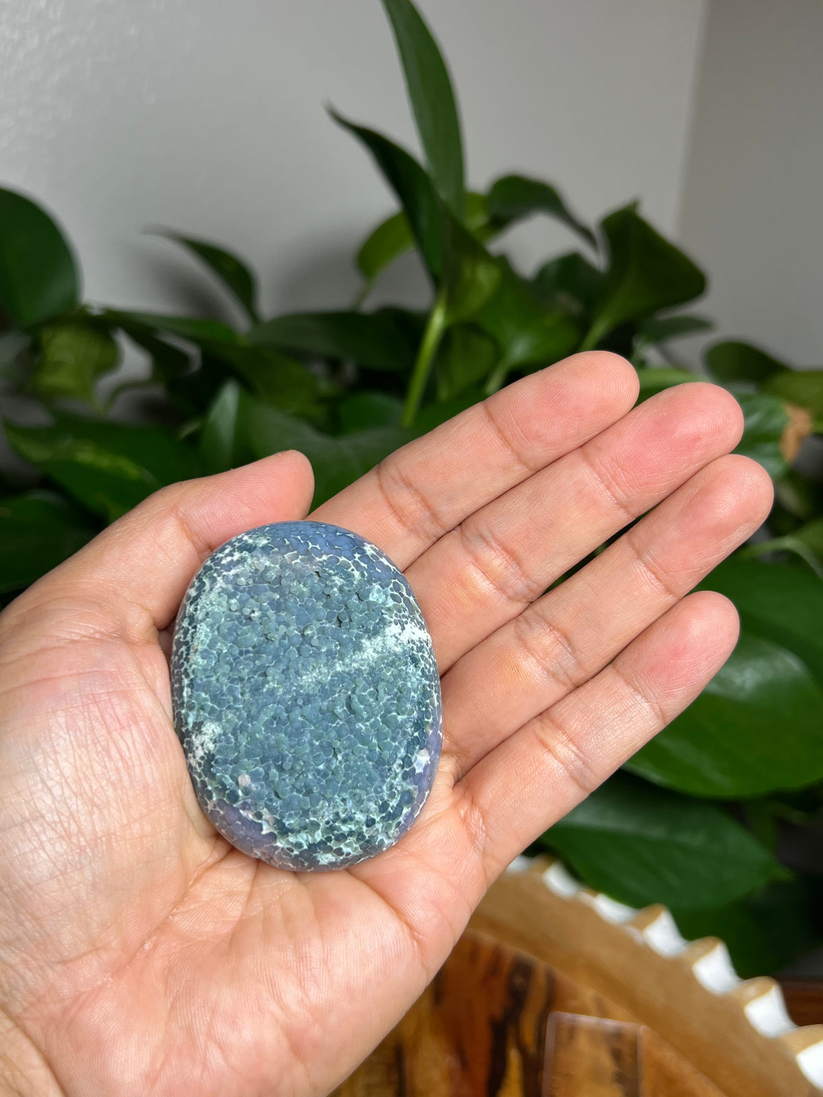 Grape Agate Palmstone: TA