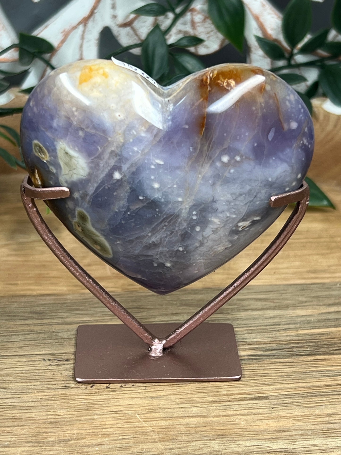 Purple Chalcedony Heart