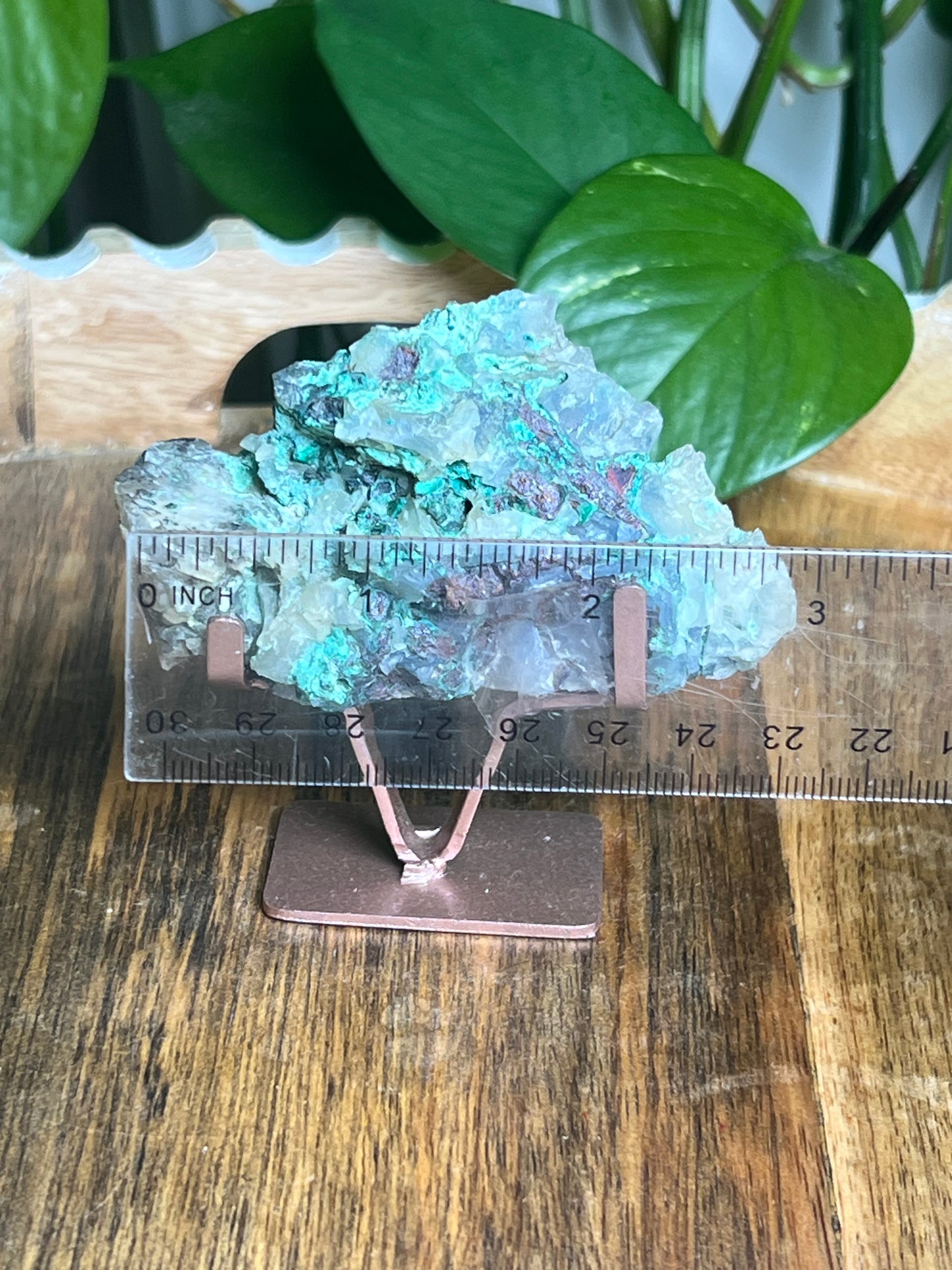 Copper In Malachite Chrysocolla and Chalcedony Slab: L