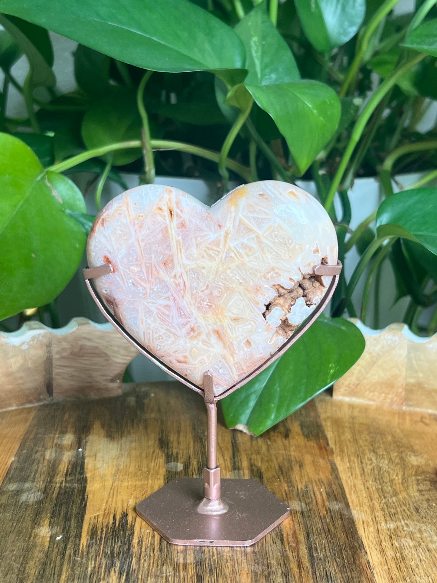 Tube Agate Heart: RB