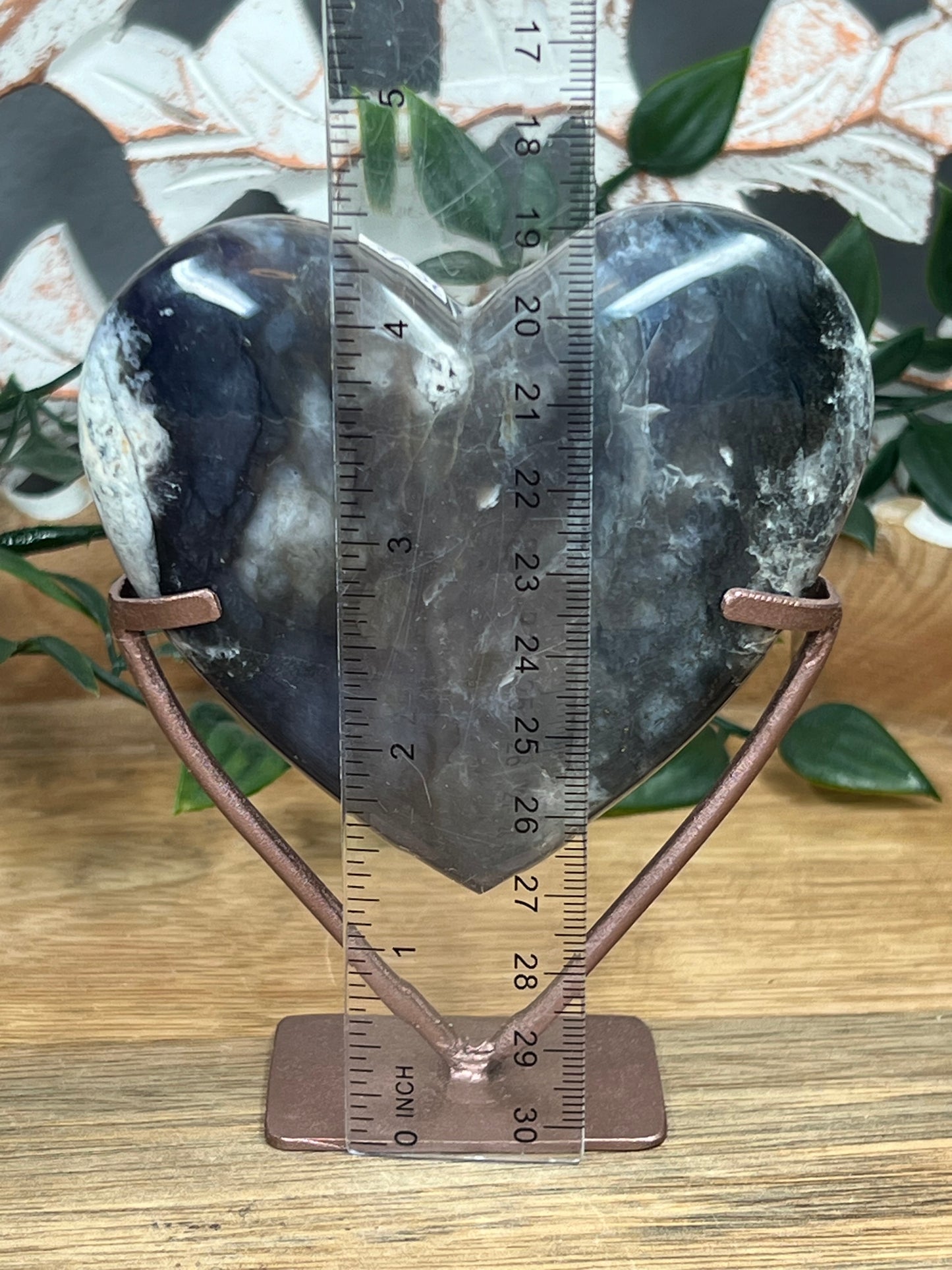 Purple Chalcedony Heart