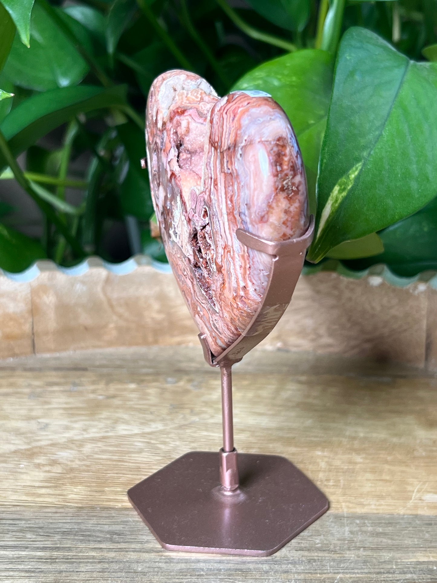 Crazy Lace Agate Heart