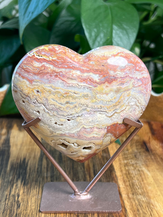 Crazy Lace Agate Heart: QA