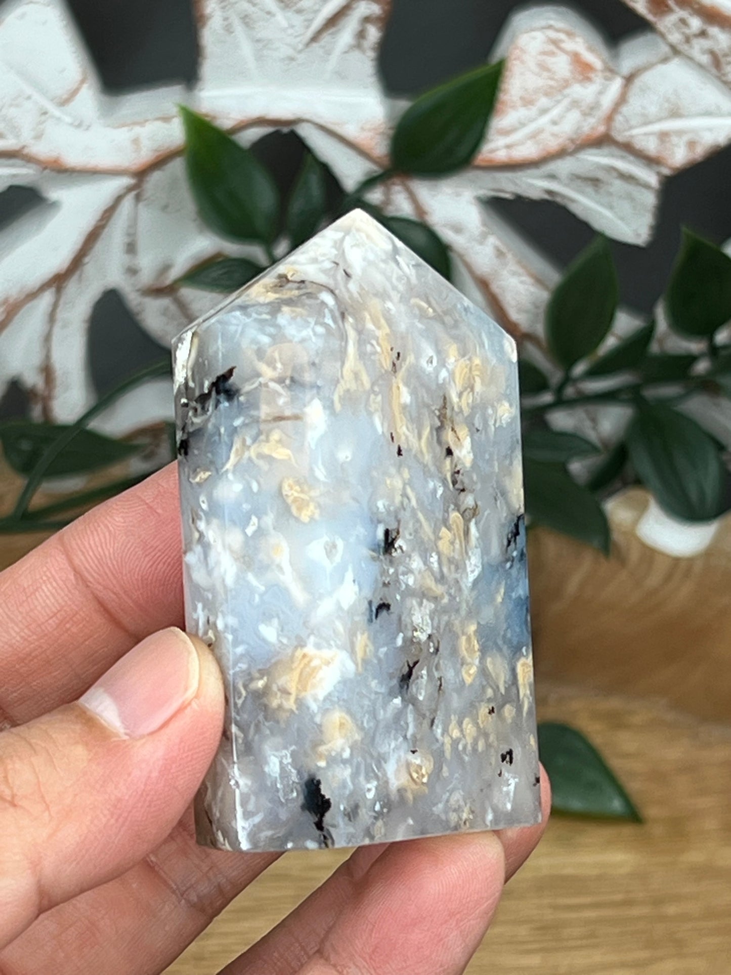 Dendritic Tiger Agate mini Tower