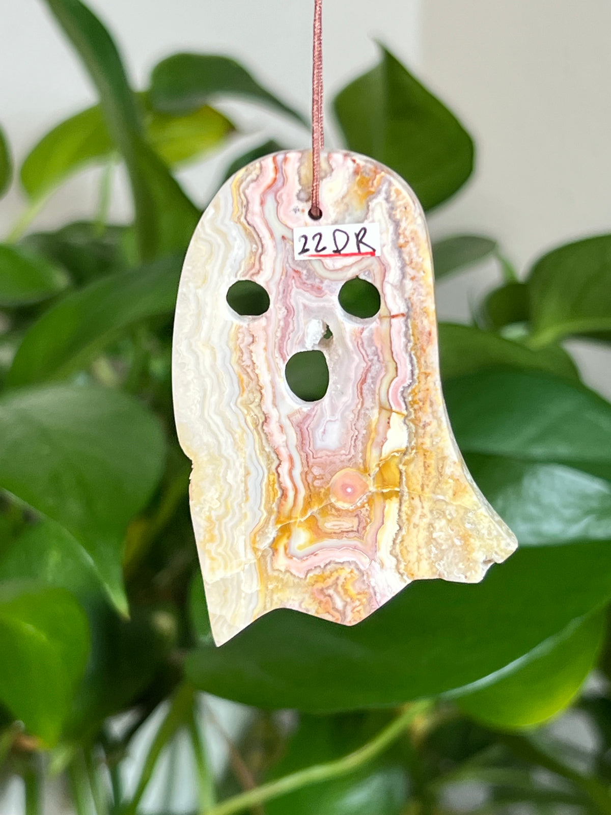 Crazy Lace Agate Ghost Ornaments