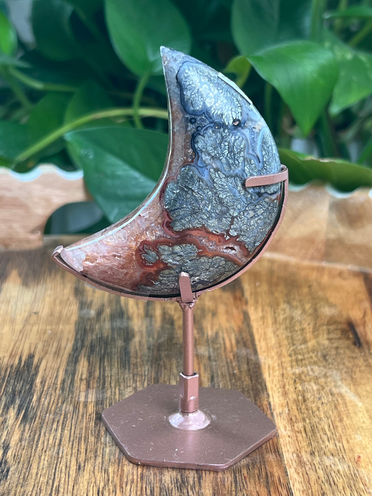 Marcasite Mini Puffy Moon: SH