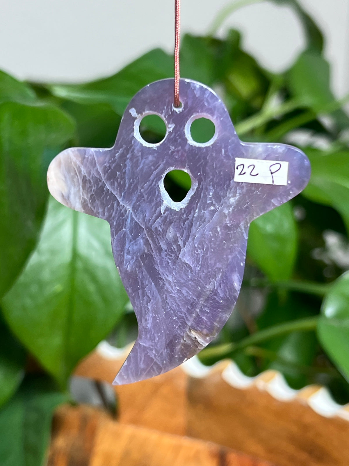 Purple Chalcedony Ghost Ornaments