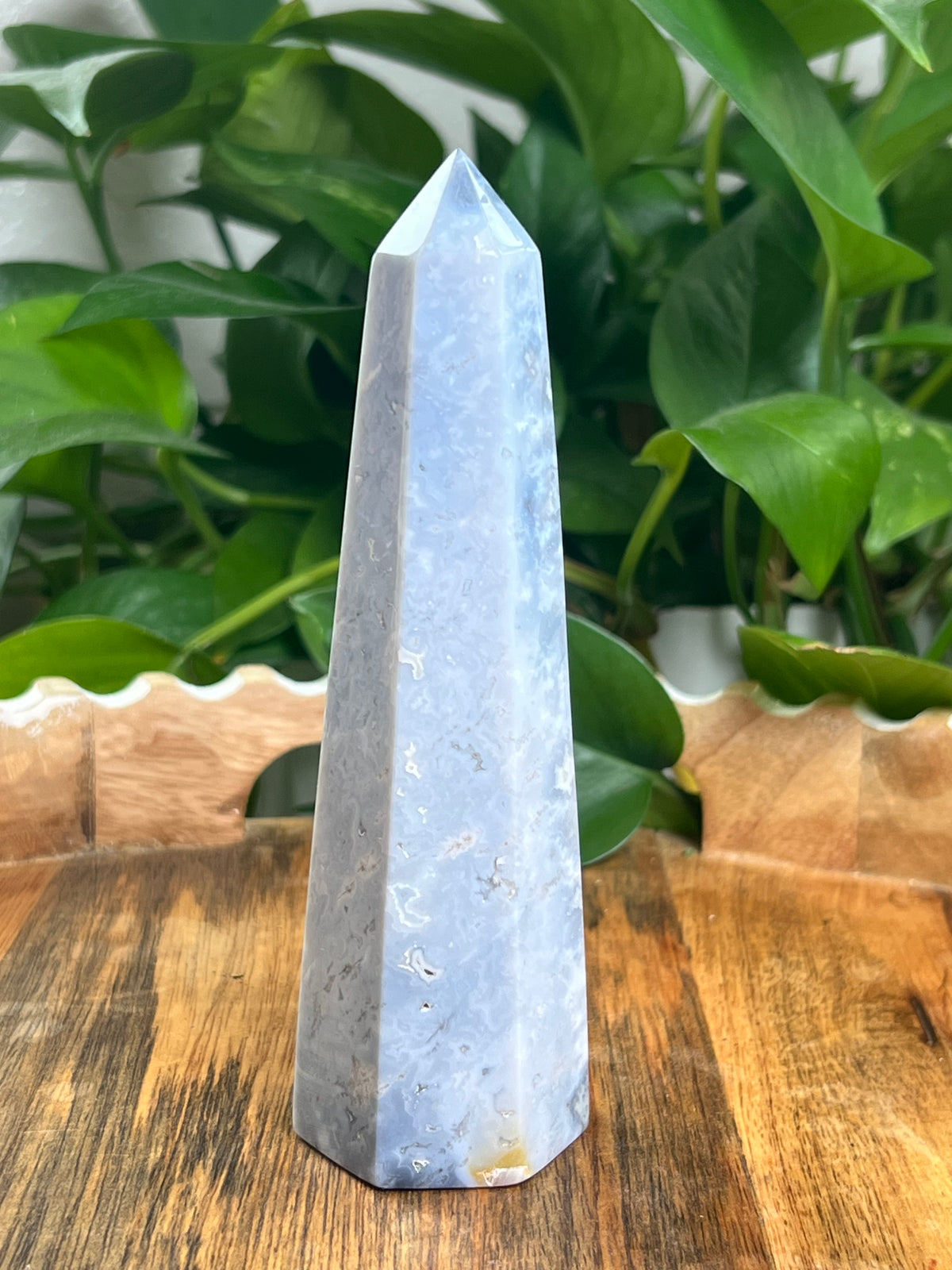 Blue Plume Agate Tower: Xi