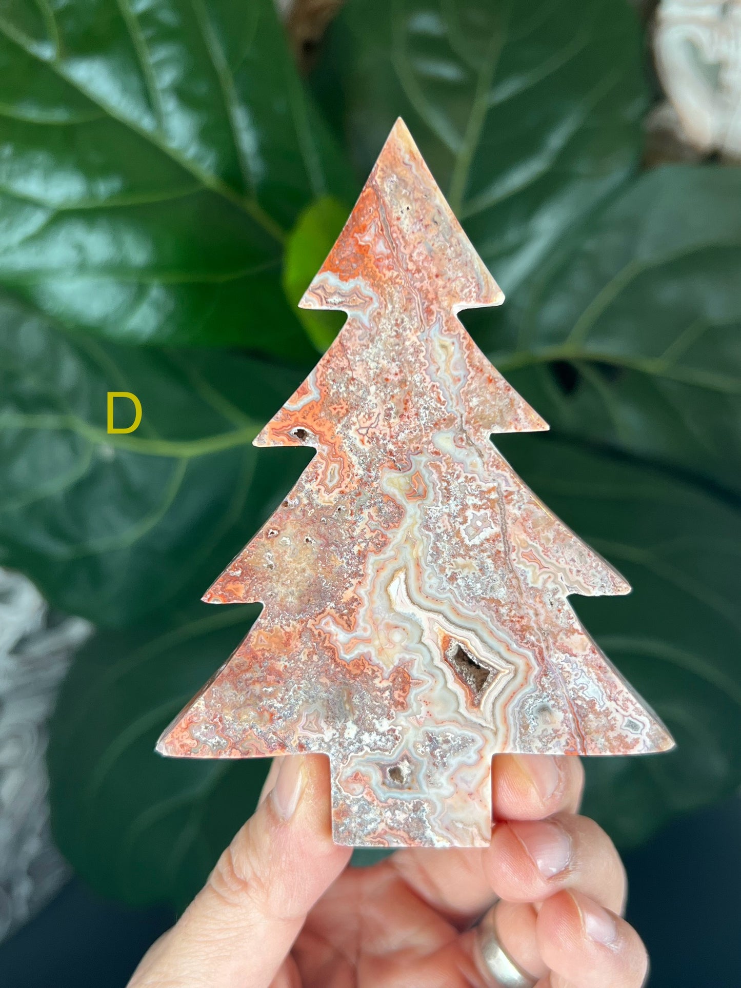 Crazy Lace Agate Christmas Tree