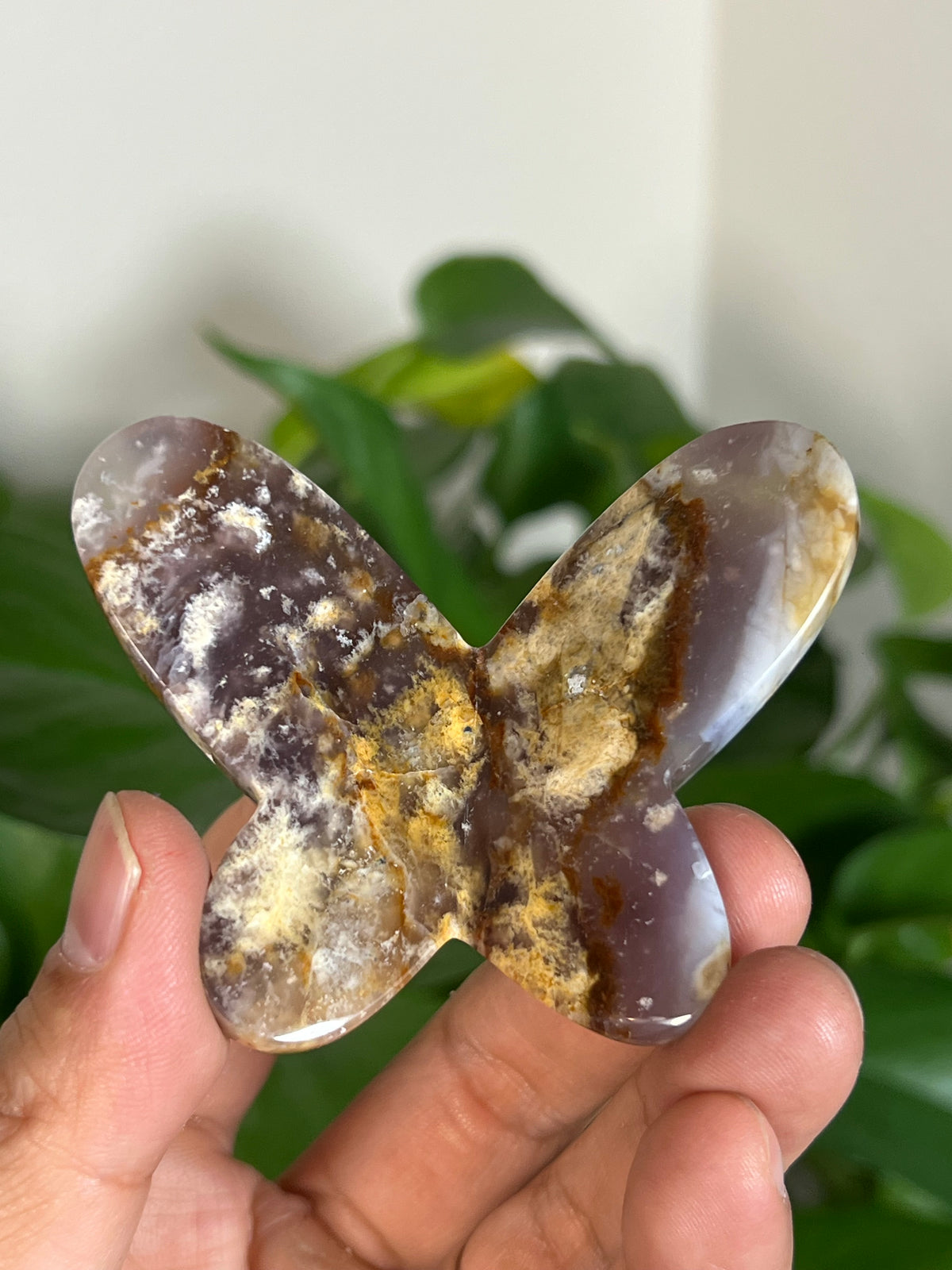 Purple Chalcedony 3D Butterflies