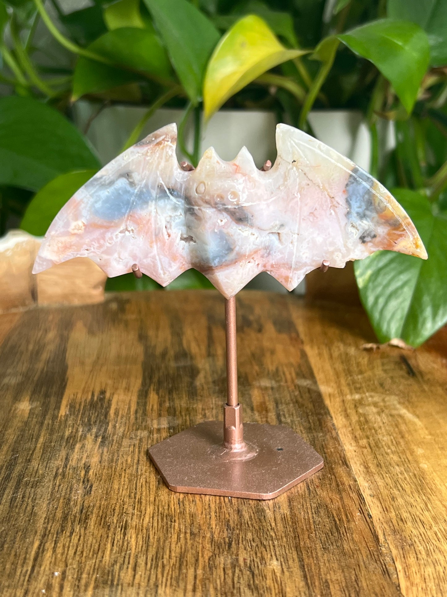 Rainbow Plume Agate Bat CA