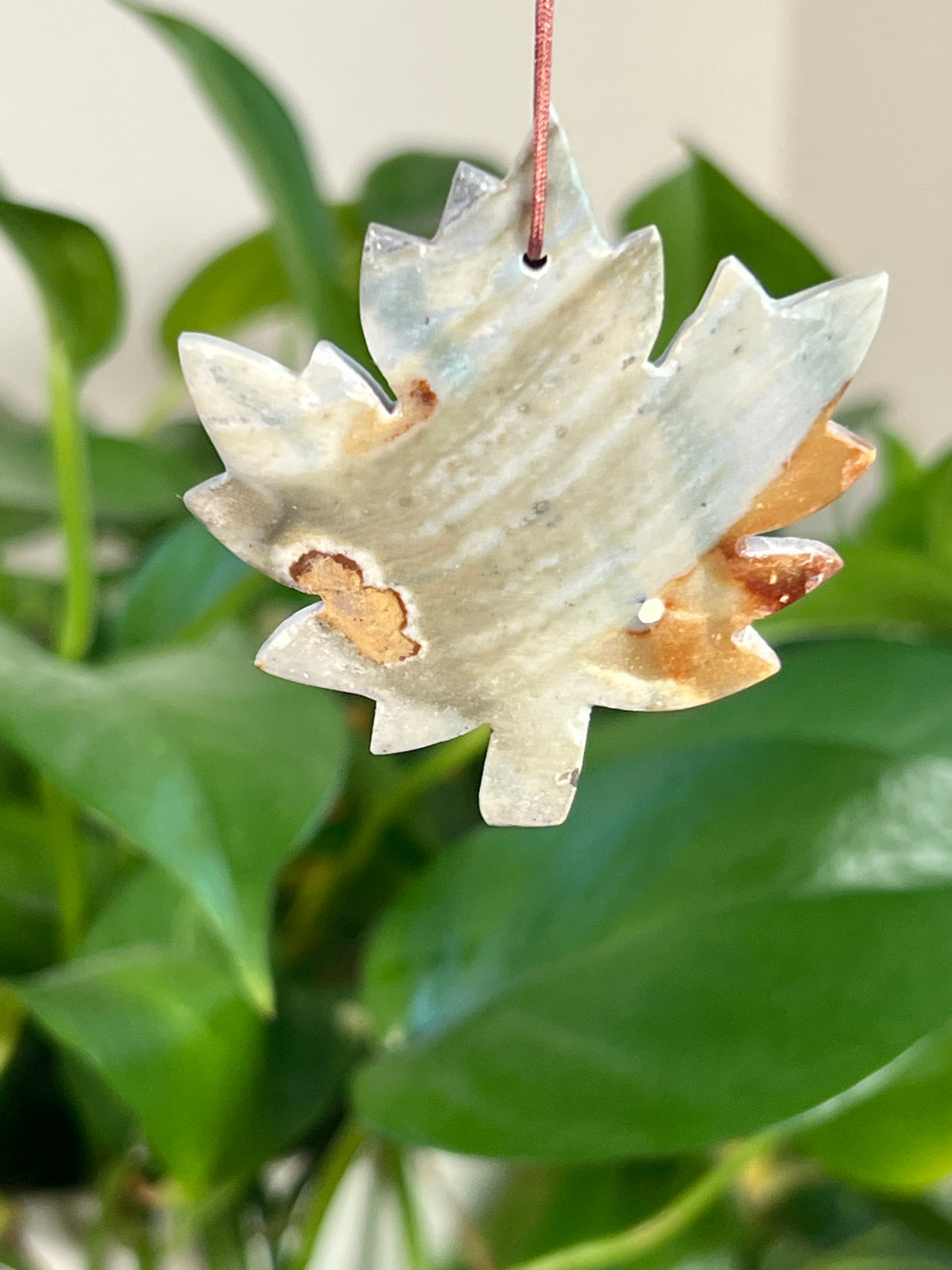 Blue Green Jasper Leaf Ornaments