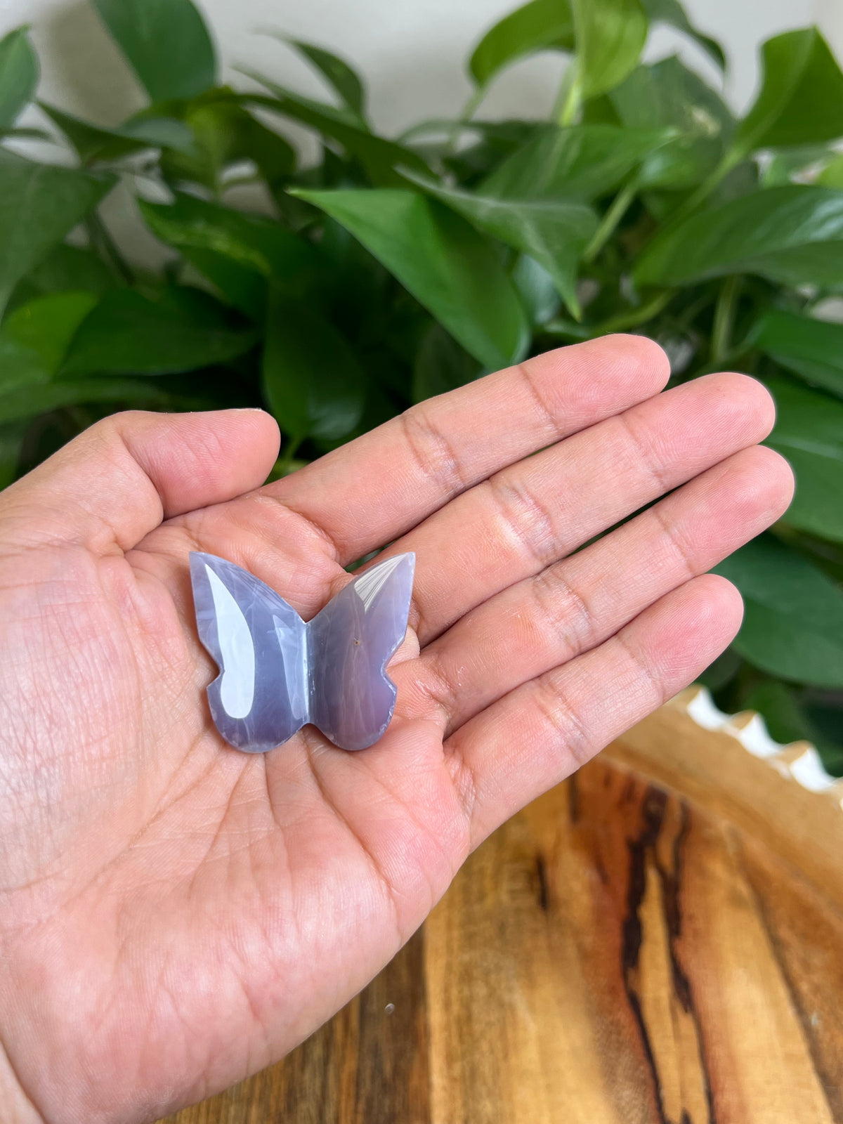 Purple Chalcedony 3D Mini Butterfly: VF