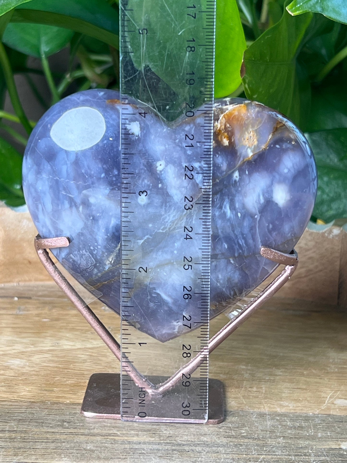 Purple Chalcedony Heart: PD