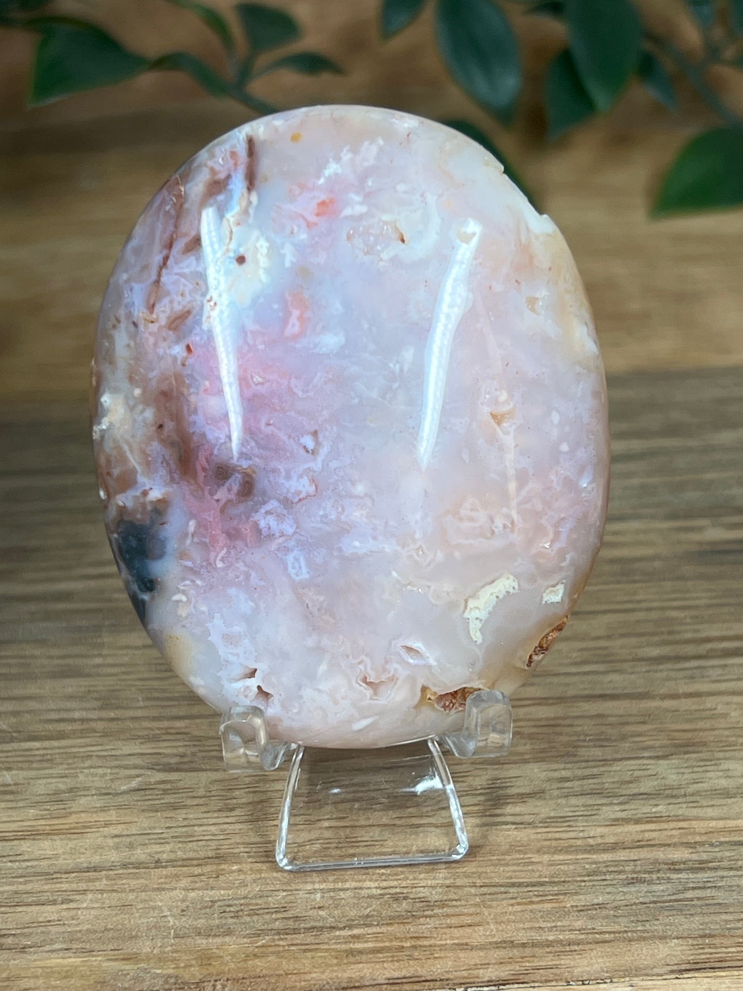 Rainbow Plume Agate Palmstone