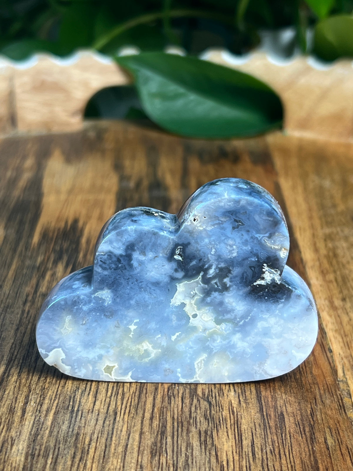 Blue Plume Agate Mini Cloud: Pi
