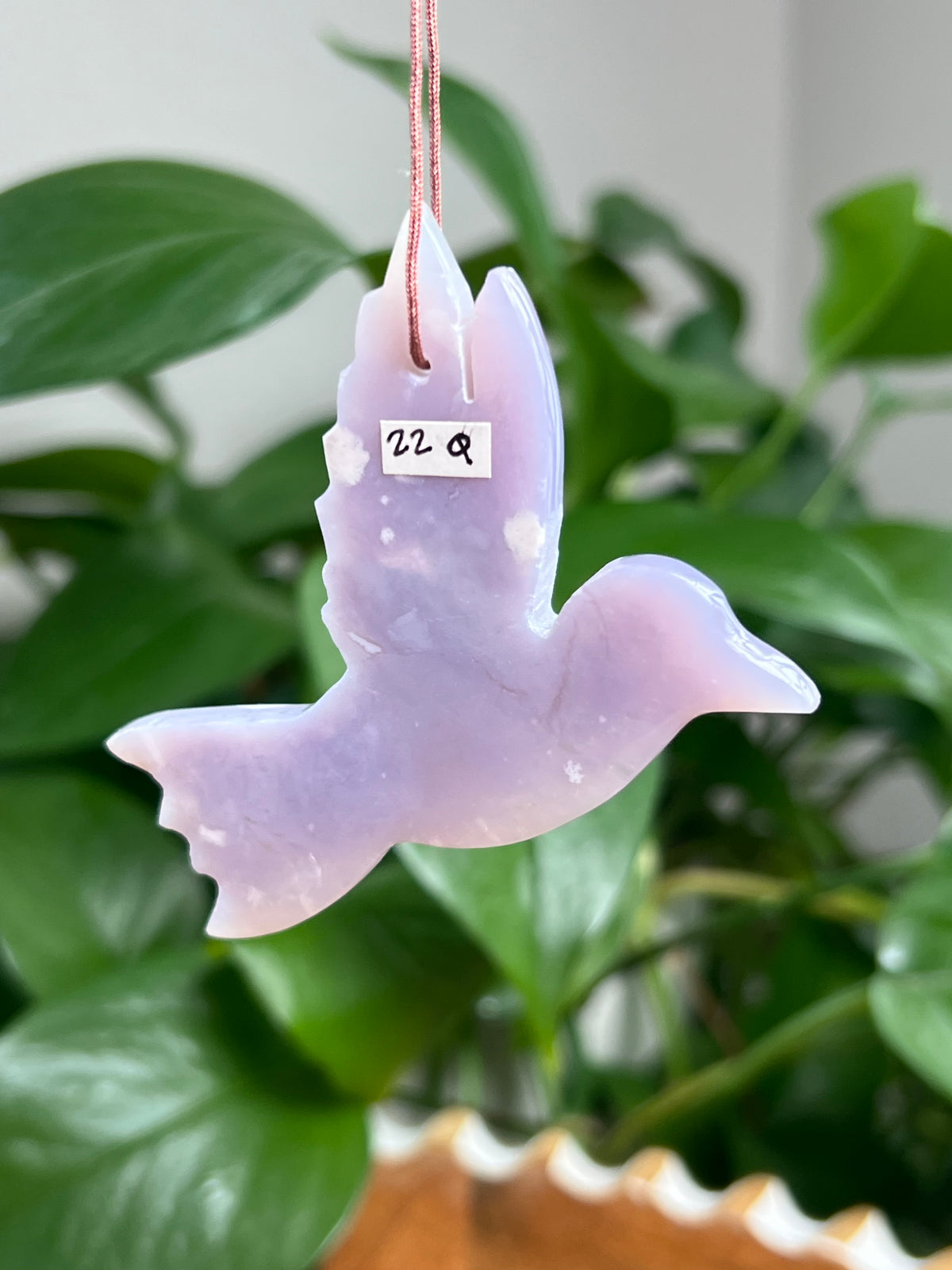 Purple Chalcedony Ornament Hummingbird: Q