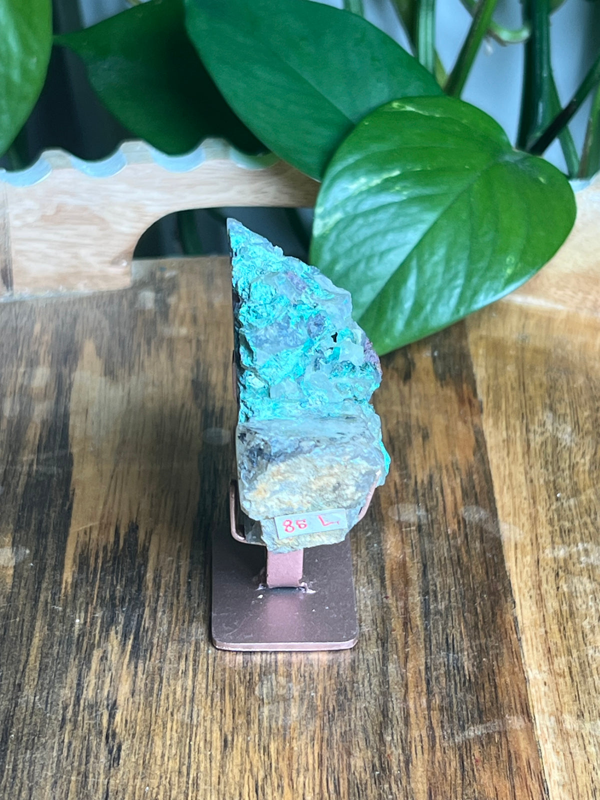 Copper In Malachite Chrysocolla and Chalcedony Slab: L